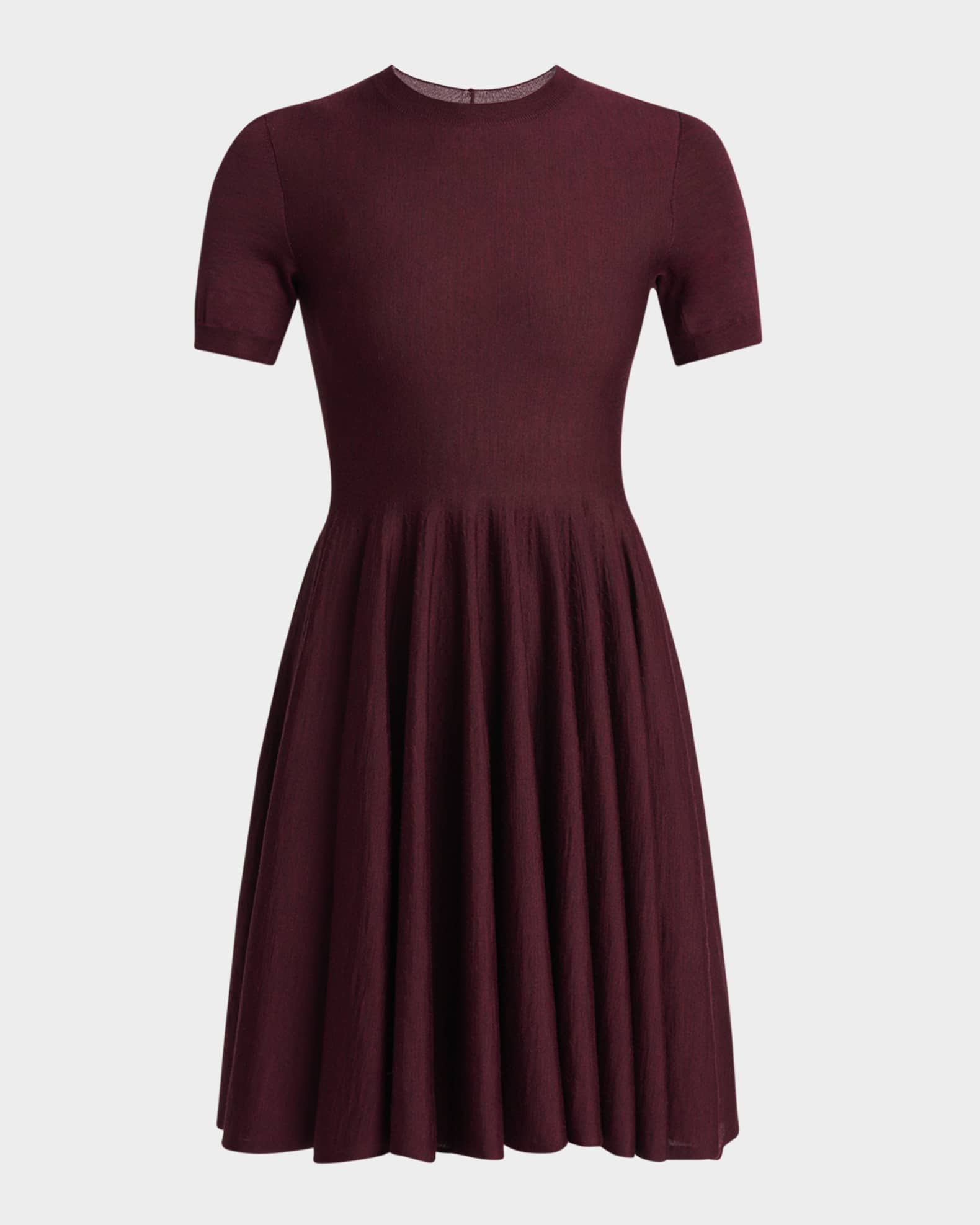 Short-Sleeve Fit-&-Flare Mini Dress 0