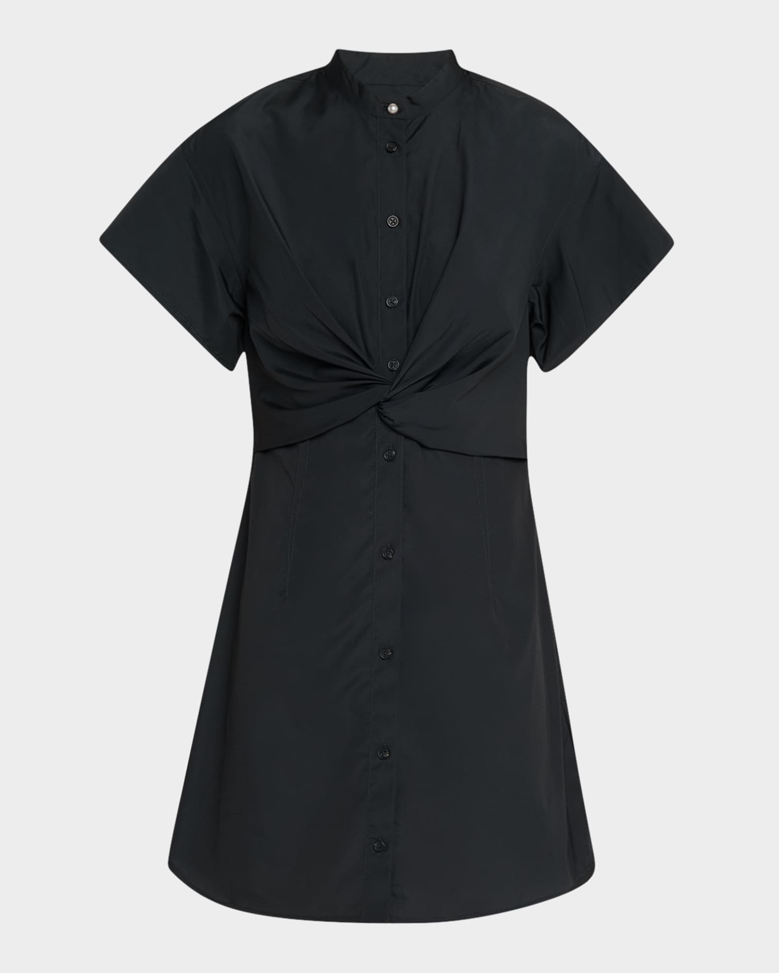 Gretchen Twist-Front Poplin Shirtdress 0
