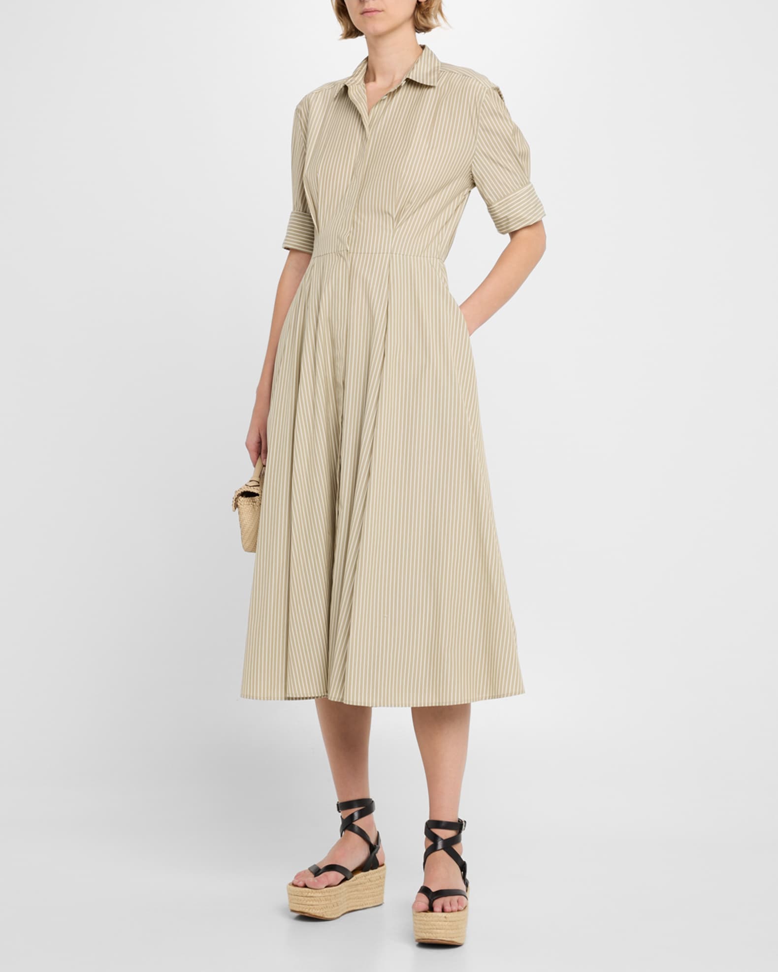 Rag & Bone Aiden Stripe Poplin A-Line Dress