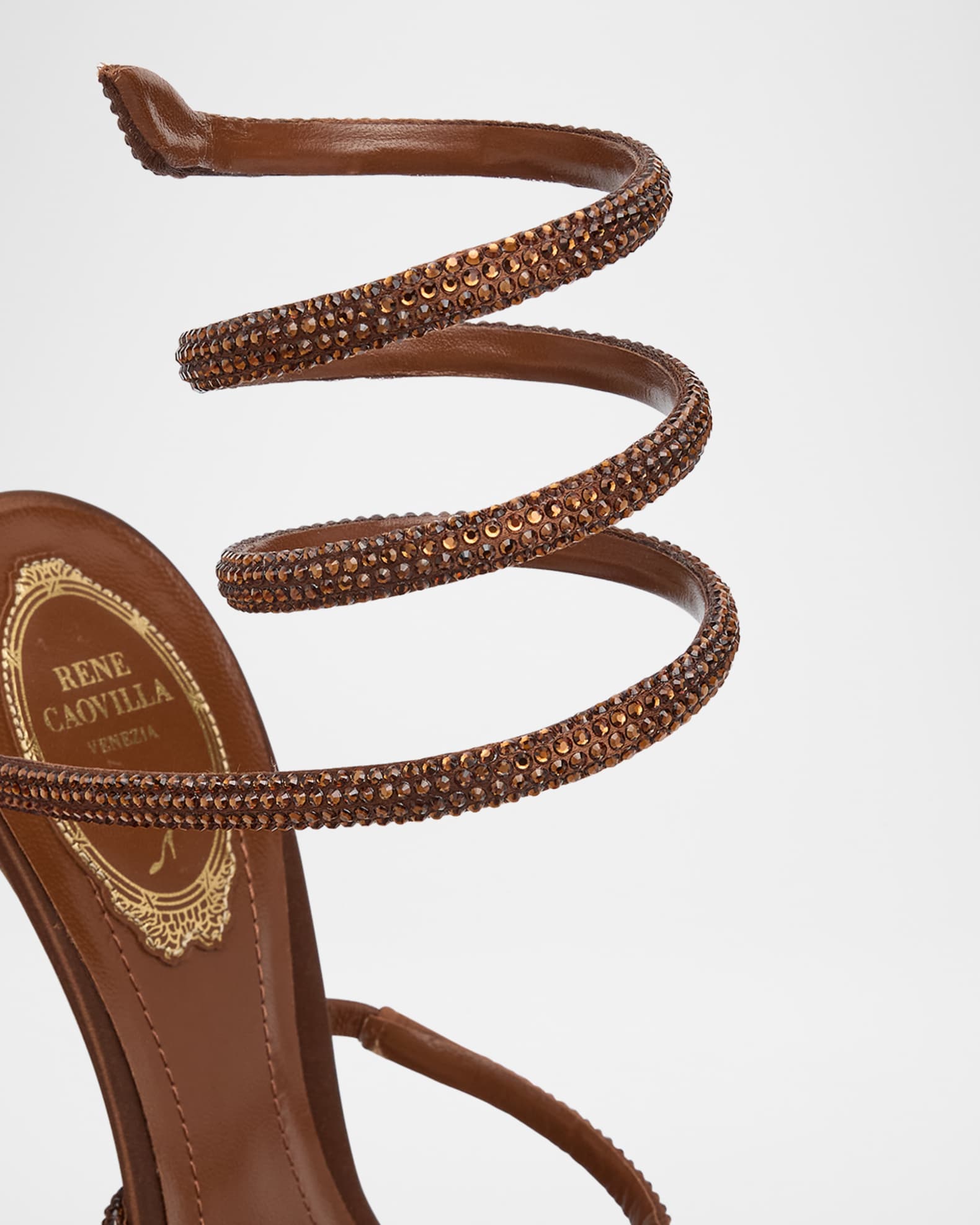 RENE CAOVLLA スネークサンダル Rene Caovilla Mirror Snake-Wrap Stiletto Sandals - Bergdorf Goodman