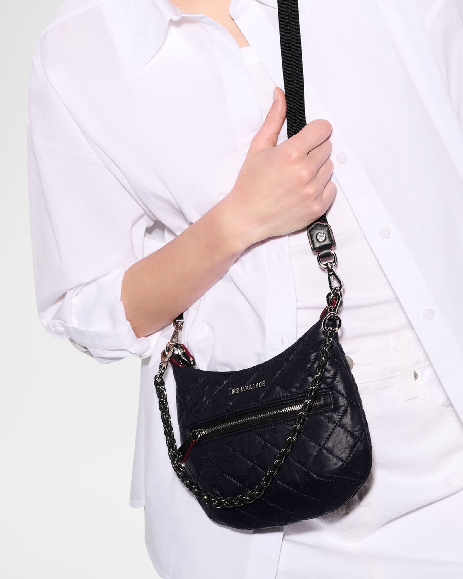 MZ WALLACE Crosby Sienna Micro Quilted Shoulder Bag | Neiman Marcus