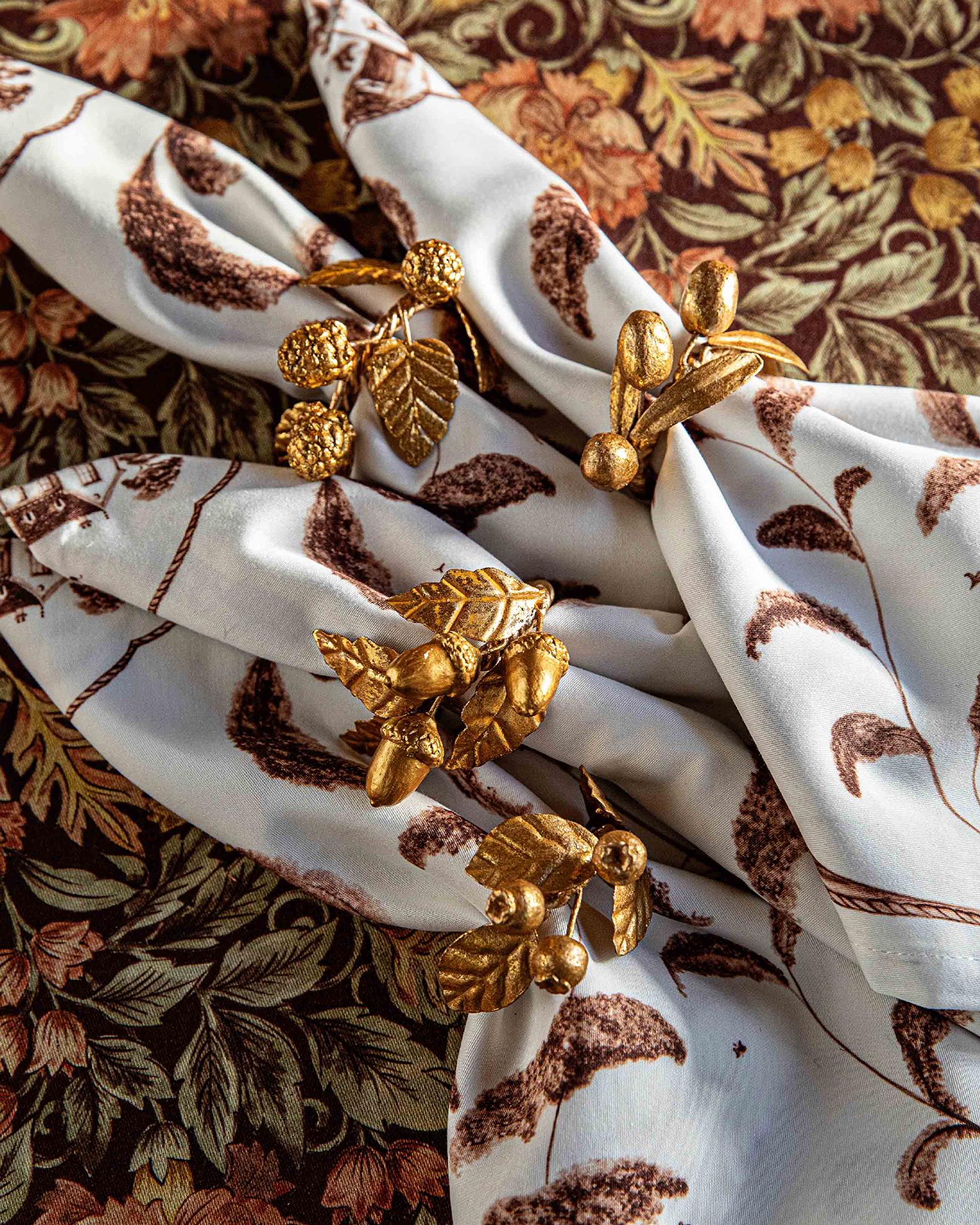 Juliska Forest Walk Leaf Assorted Napkin Rings, Set of 4 | Neiman Marcus