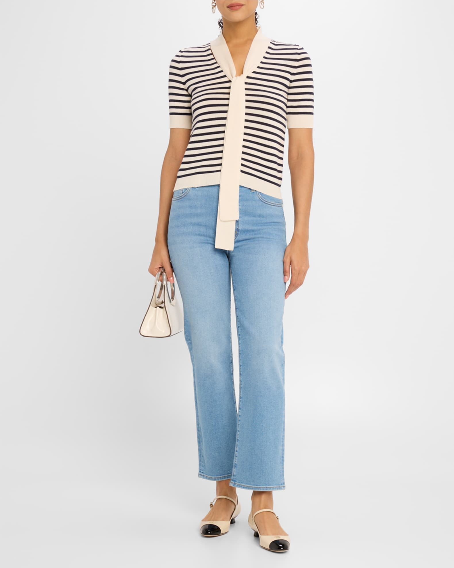 アウターその他 Marithe + Francois Girbaud W SAILOR STRIPE KNIT CARDIGAN ivo W SAILOR STRIPE KNIT CARDIGAN navy - MARITHE FRANCOIS GIRBAUD