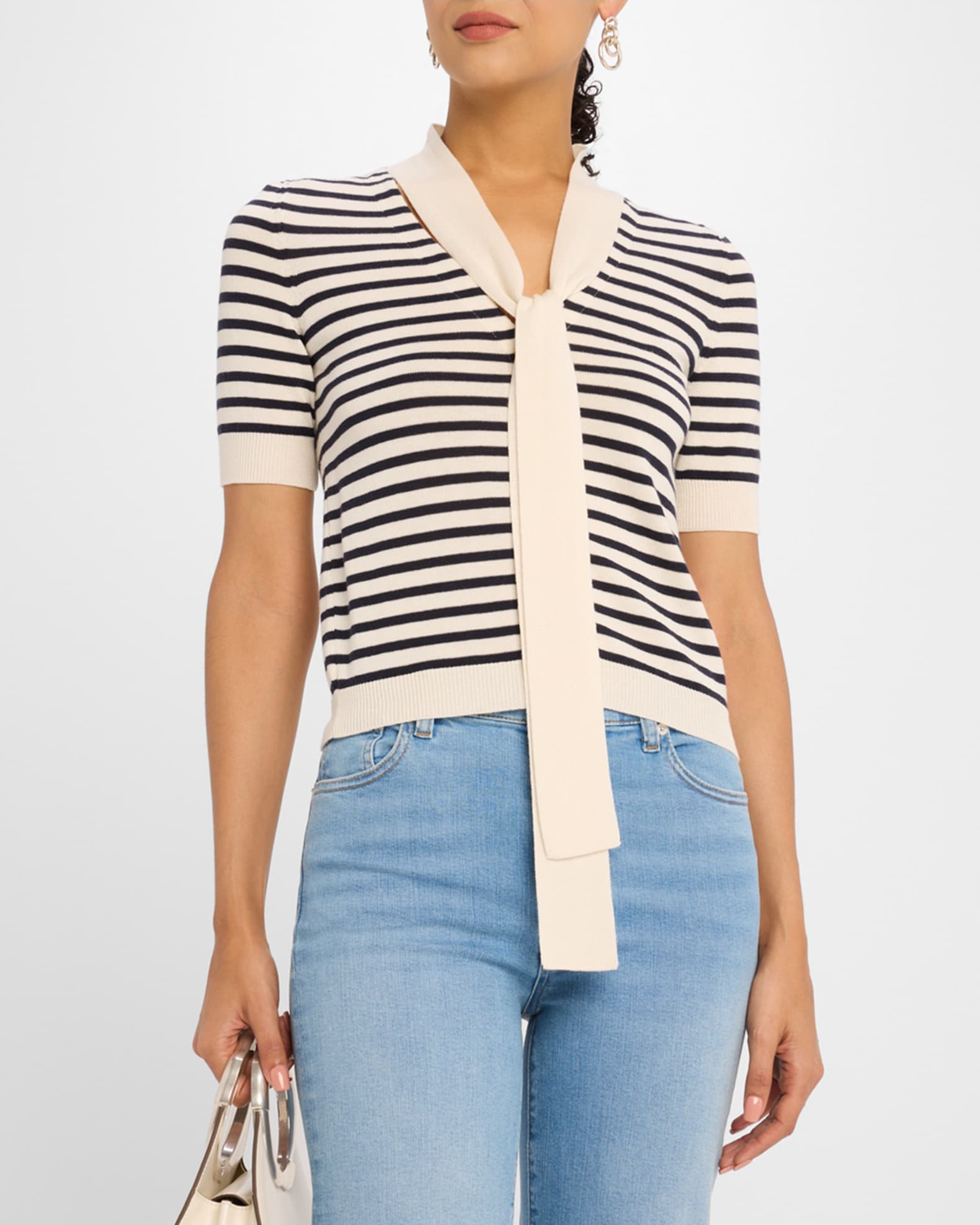 アウターその他 Marithe + Francois Girbaud W SAILOR STRIPE KNIT CARDIGAN ivo W SAILOR STRIPE KNIT CARDIGAN navy - MARITHE FRANCOIS GIRBAUD