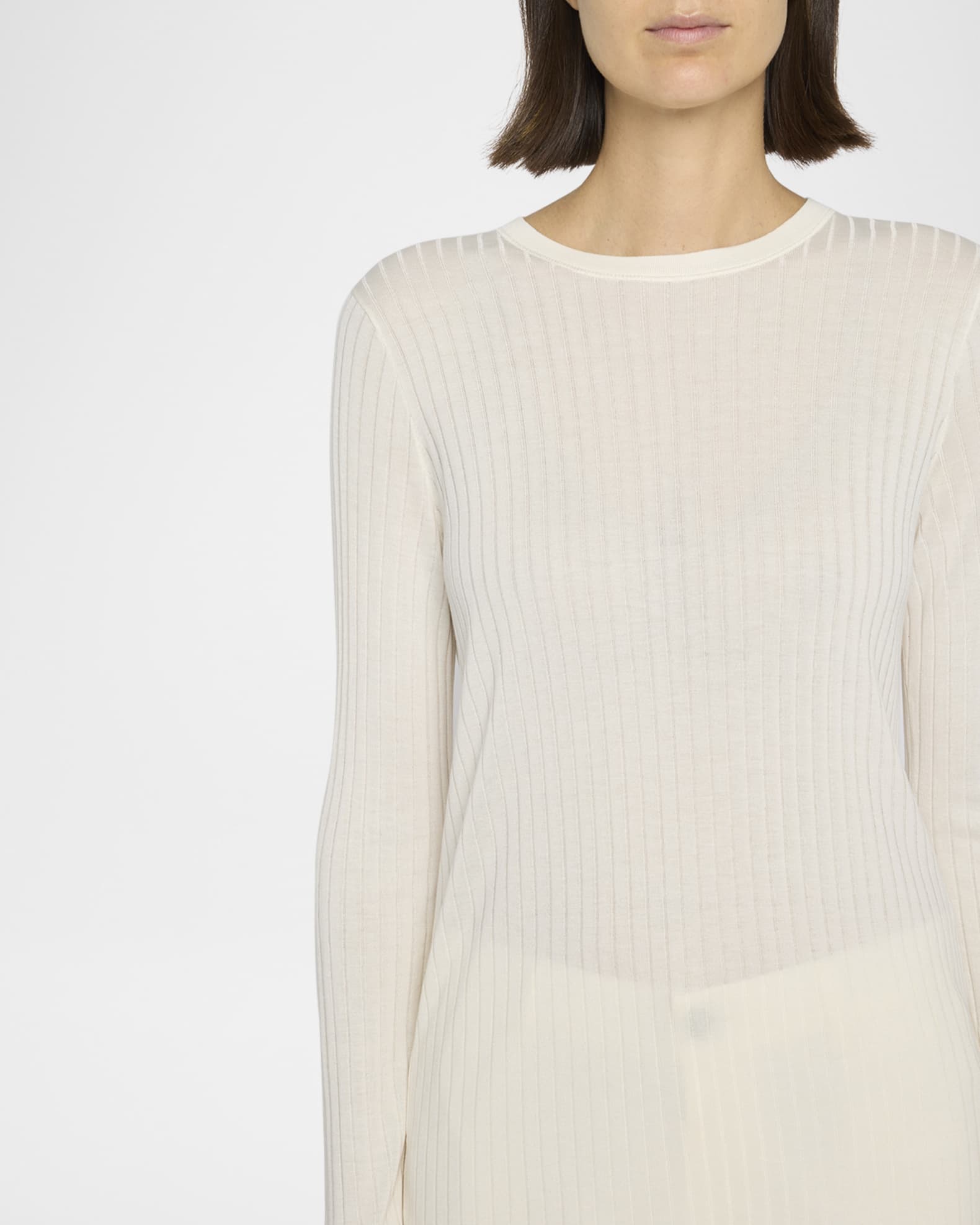 Tシャツ・カットソー [The Row] Keya Top in Silk and Viscose Keya Top Beige in Silk and Viscose – The Row