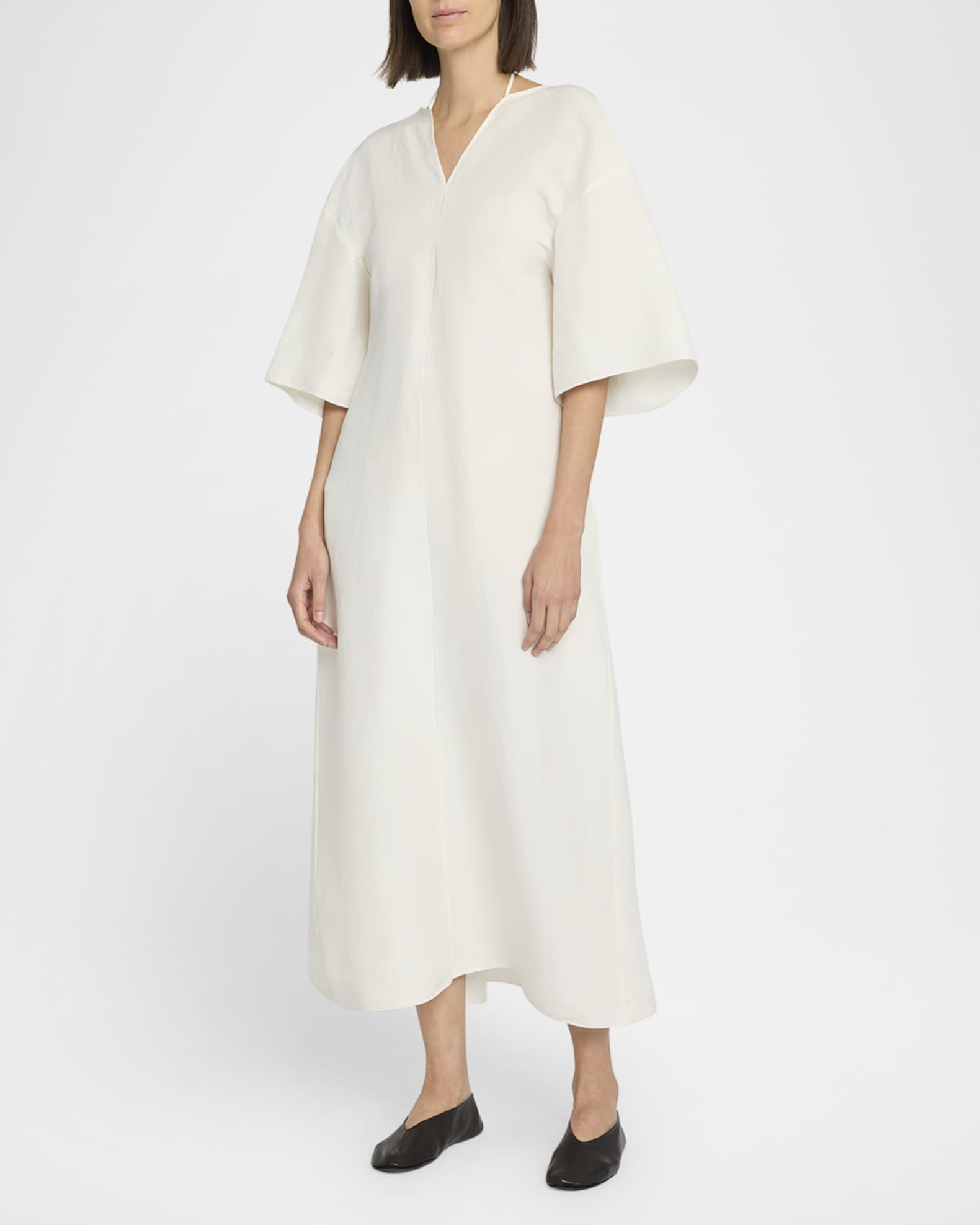 THE ROW Mia Silk A-Line Dress | Neiman Marcus