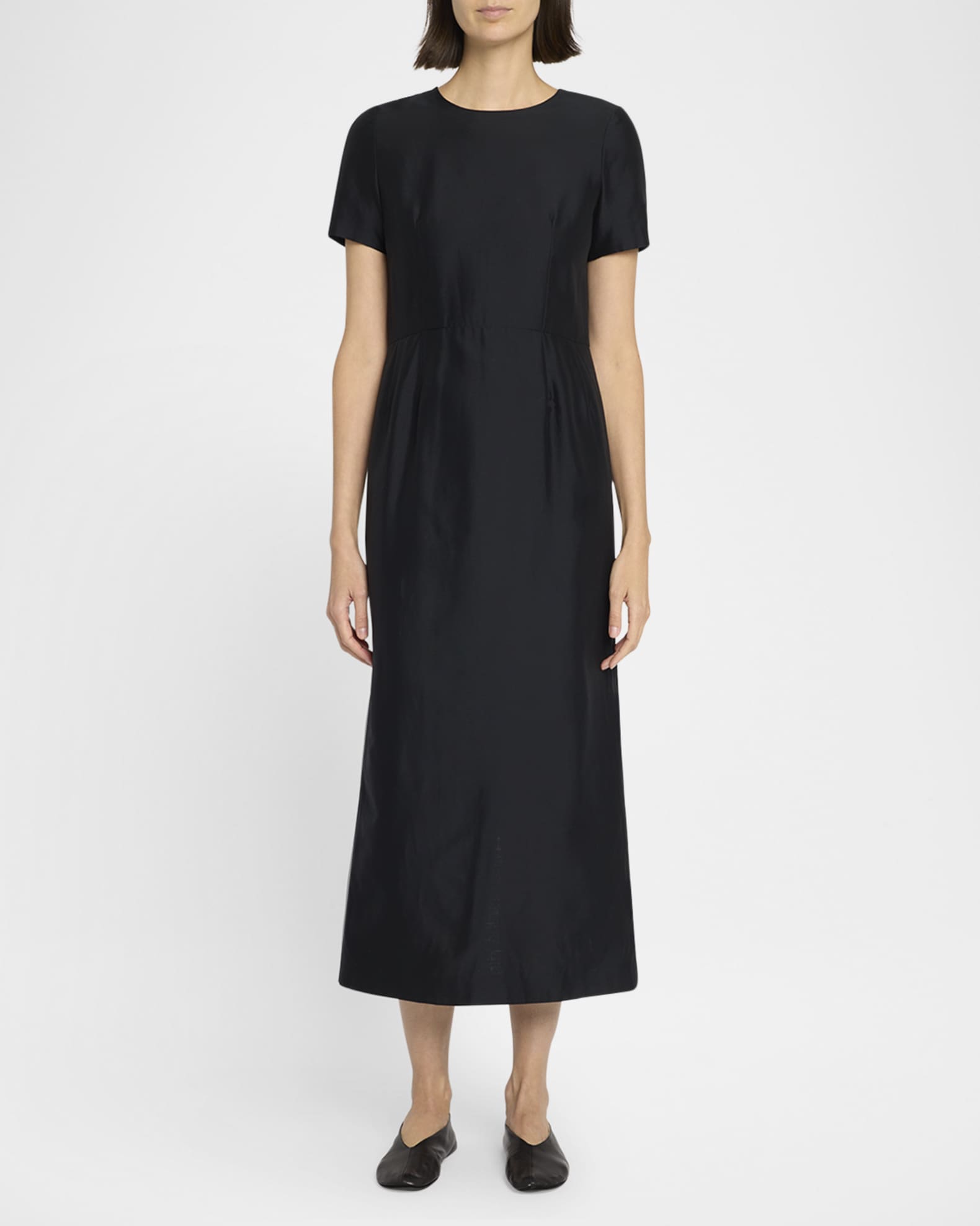 パーティードレス [The Row] Edmonia Dress in Cotton and Silk 8908W3838BLKR_1600x.jpg?v=