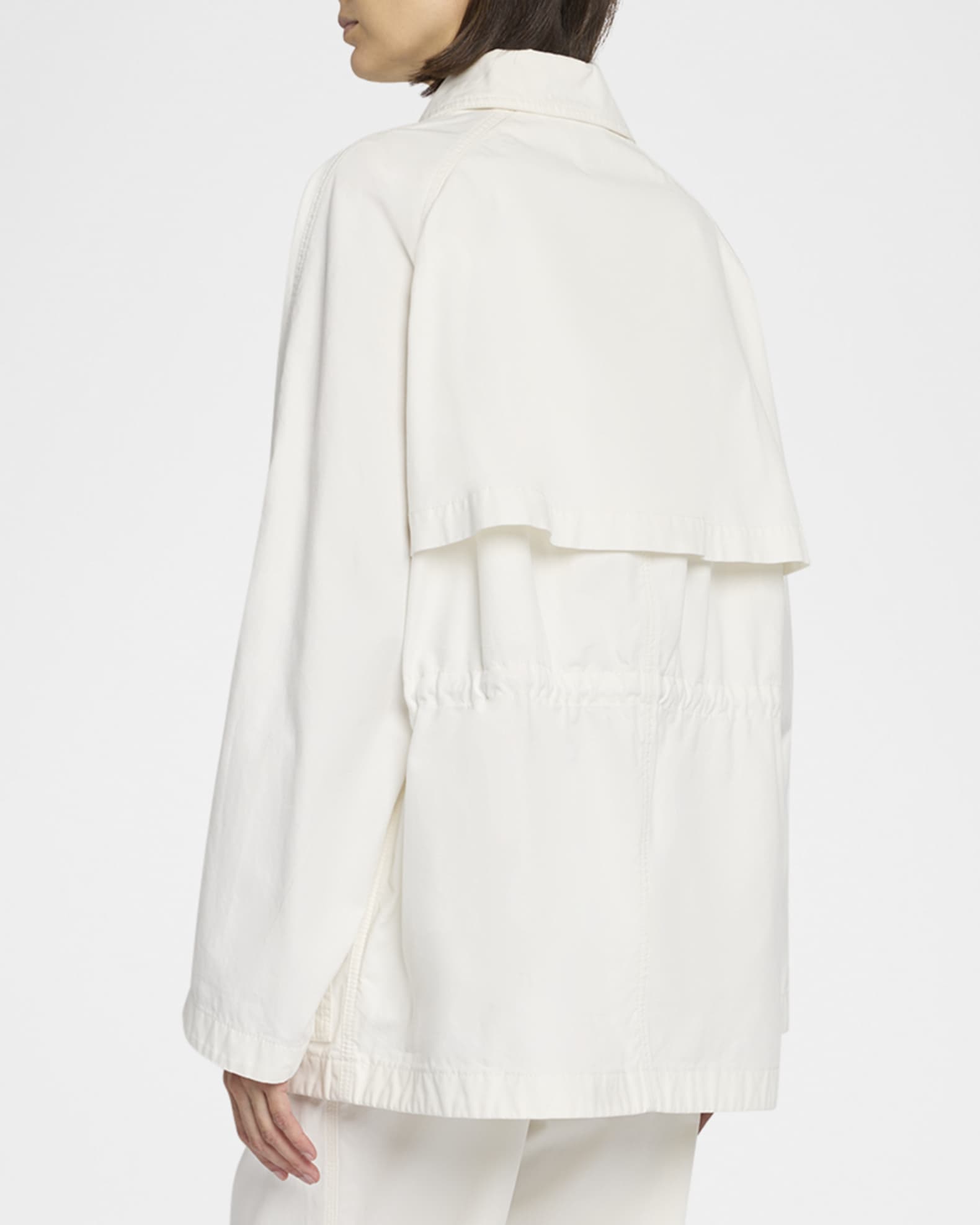 THE ROW Elodianna Long-Sleeve Cotton Utility Jacket | Neiman