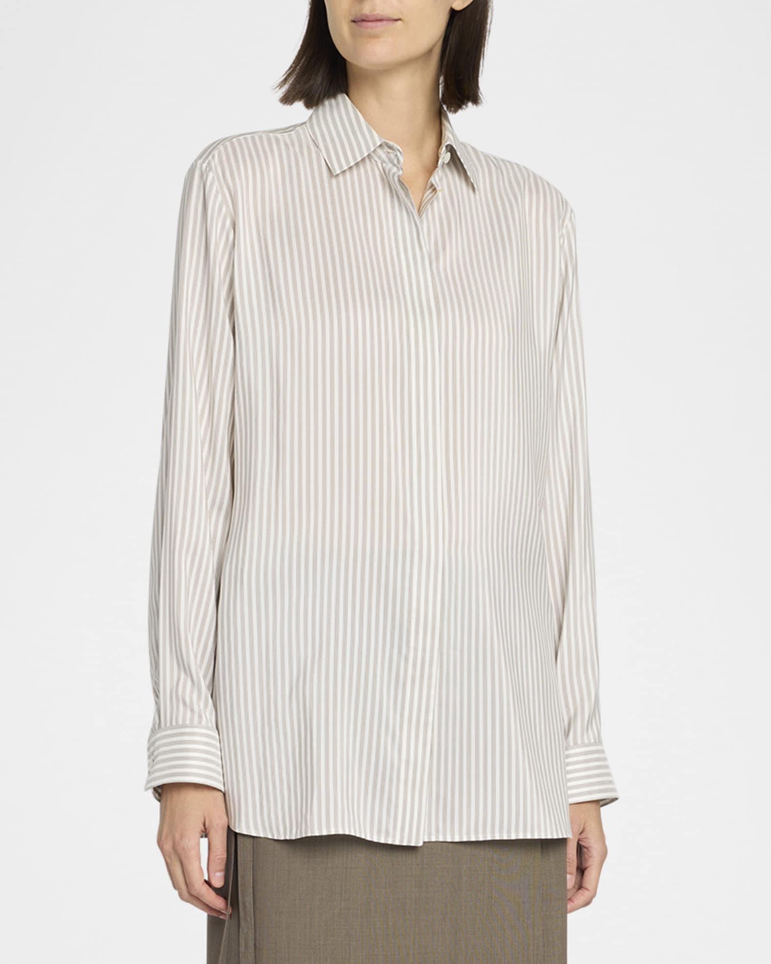 Vanda Shirt White in Silk