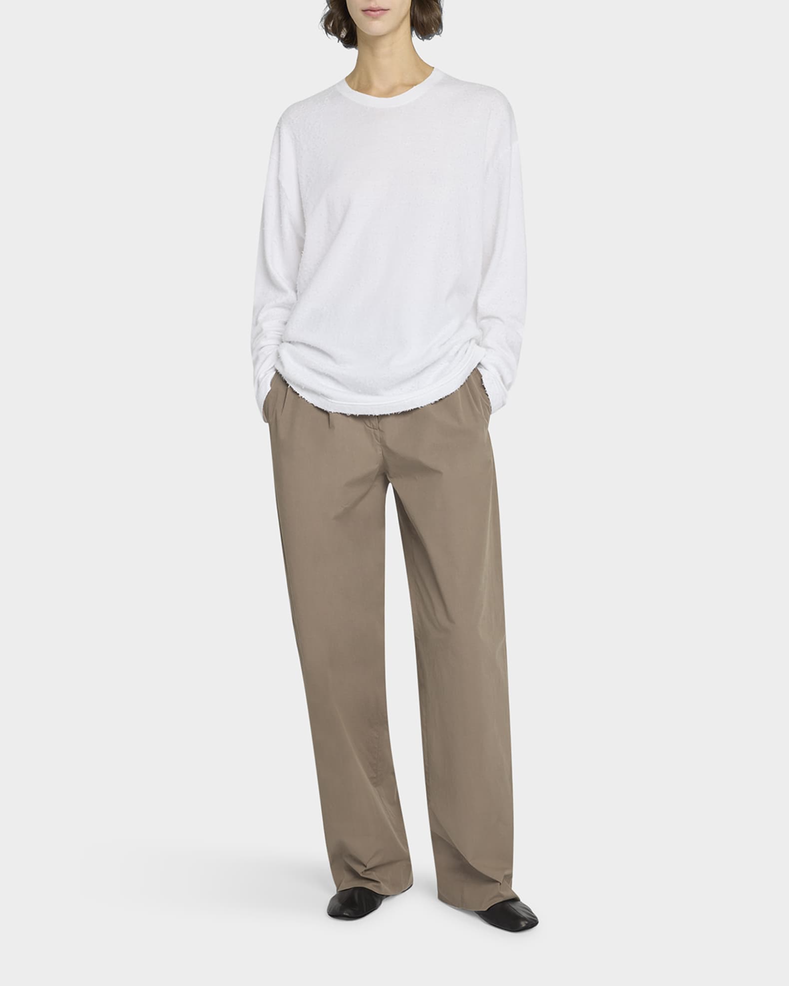Tシャツ・カットソー [The Row] Kabira Top in Cotton Kabira Top White in Cotton – The Row
