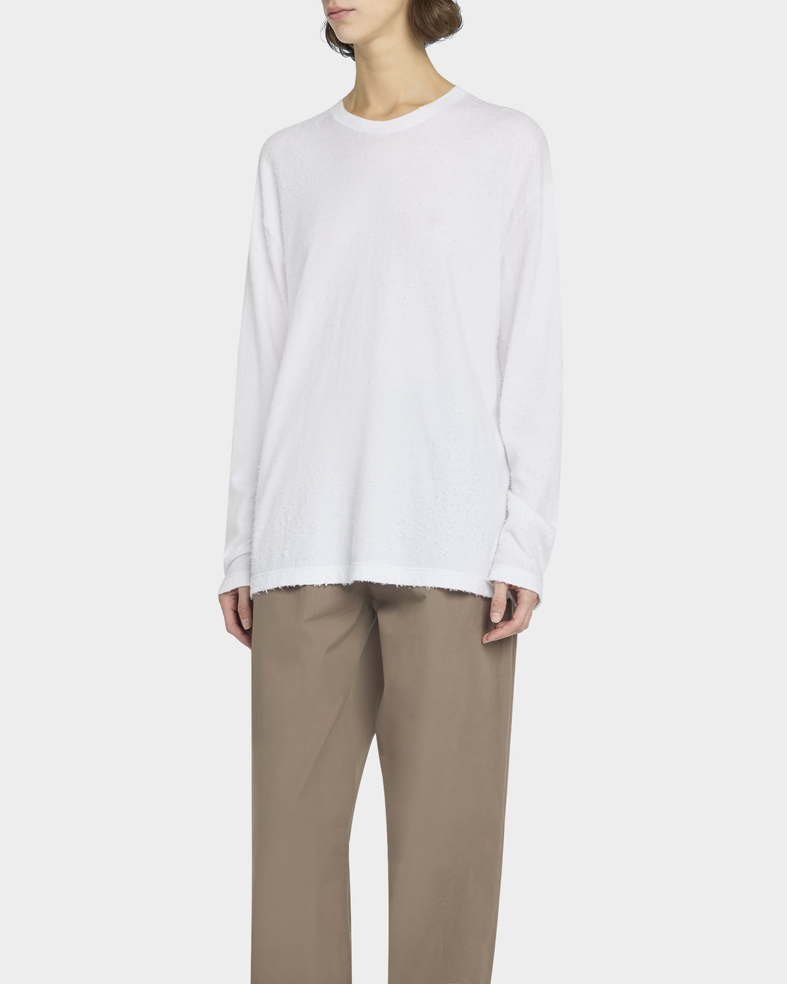 Tシャツ・カットソー [The Row] Kabira Top in Cotton Kabira Top White in Cotton – The Row