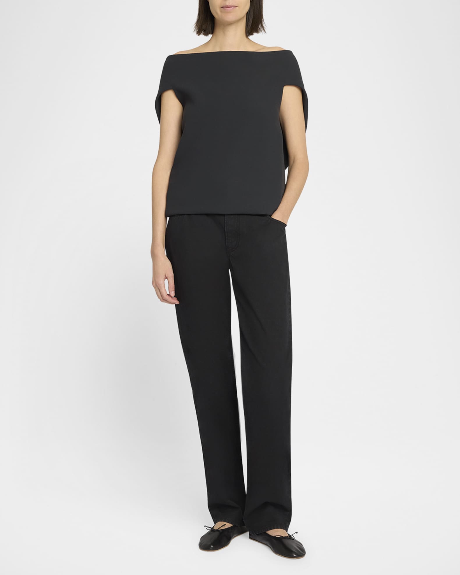 Tシャツ・カットソー The Row SS25 'Pallenberg' top Pallenberg Top White in Cotton – The Row