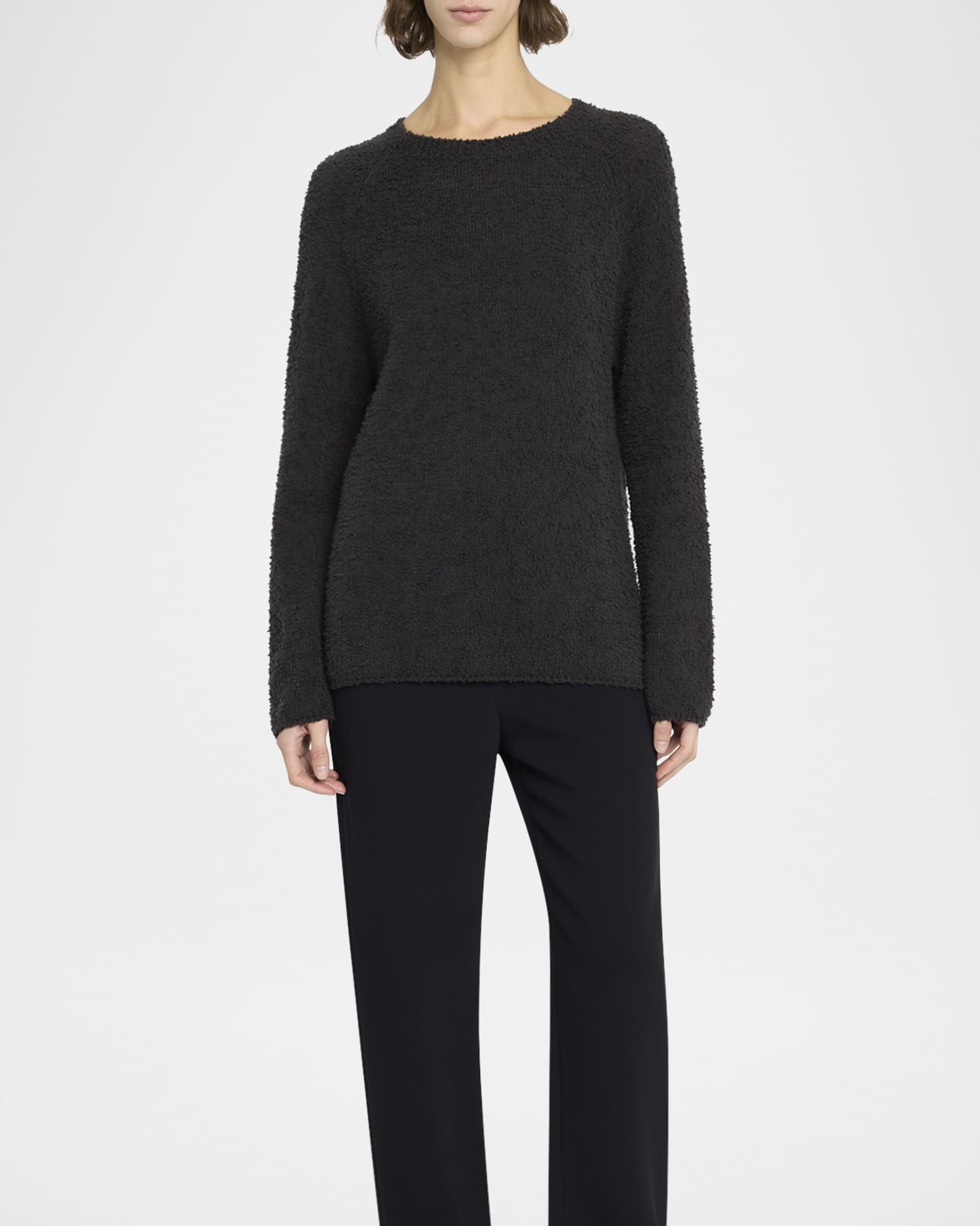 THE ROW Kathy Raglan-Sleeve Boucle Knit Sweater | Neiman Marcus