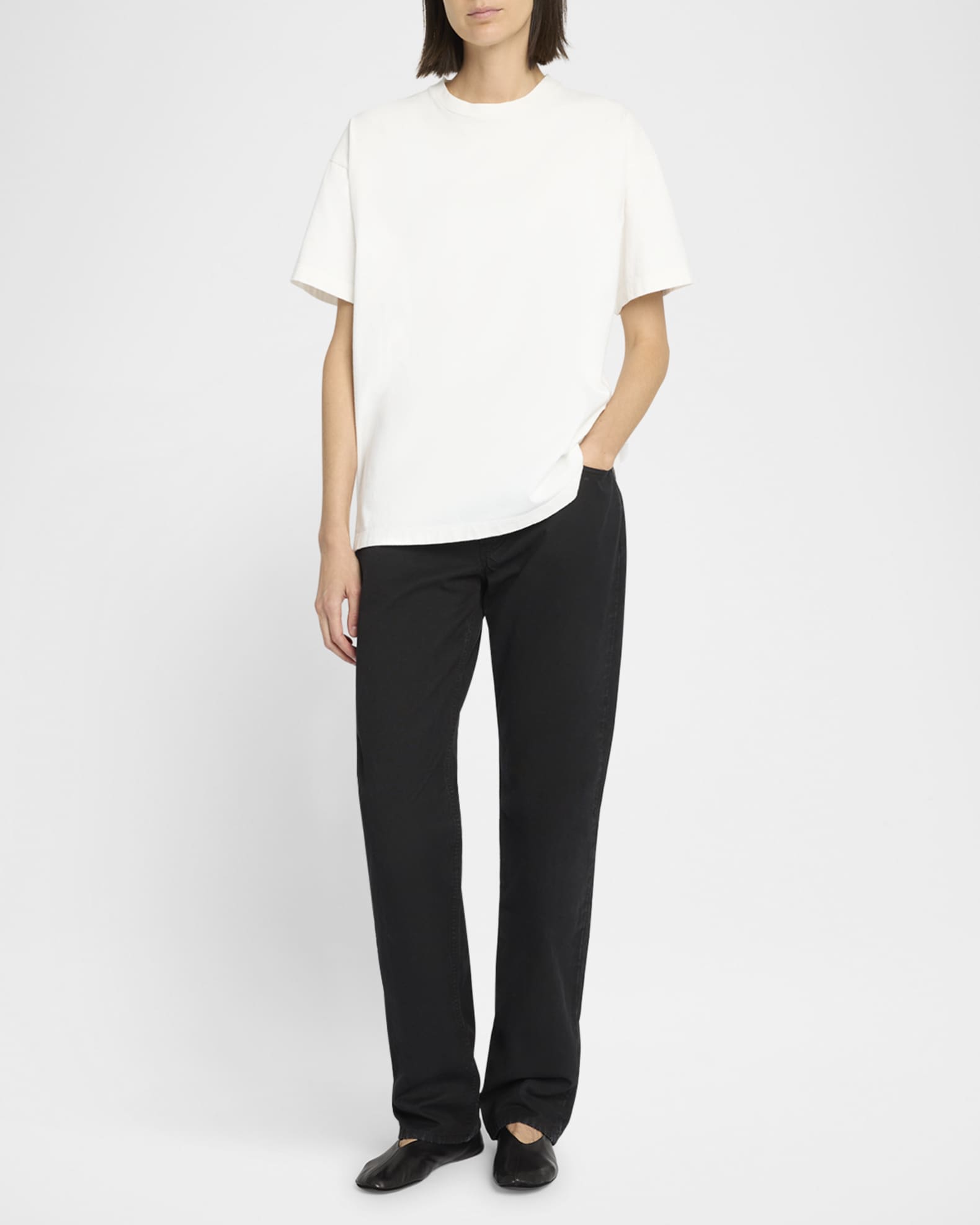 THE ROW Landais Mid-Rise Straight-Leg Jeans | Neiman Marcus