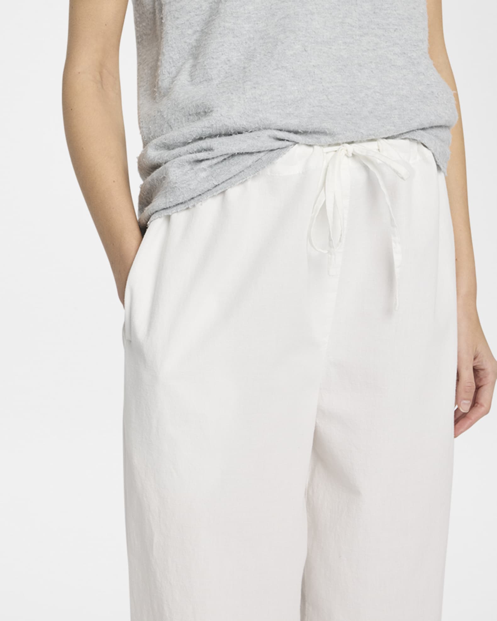 パンツ [The Row] Enea Pant in Cotton Enea コットンパンツ ホワイト – The Row