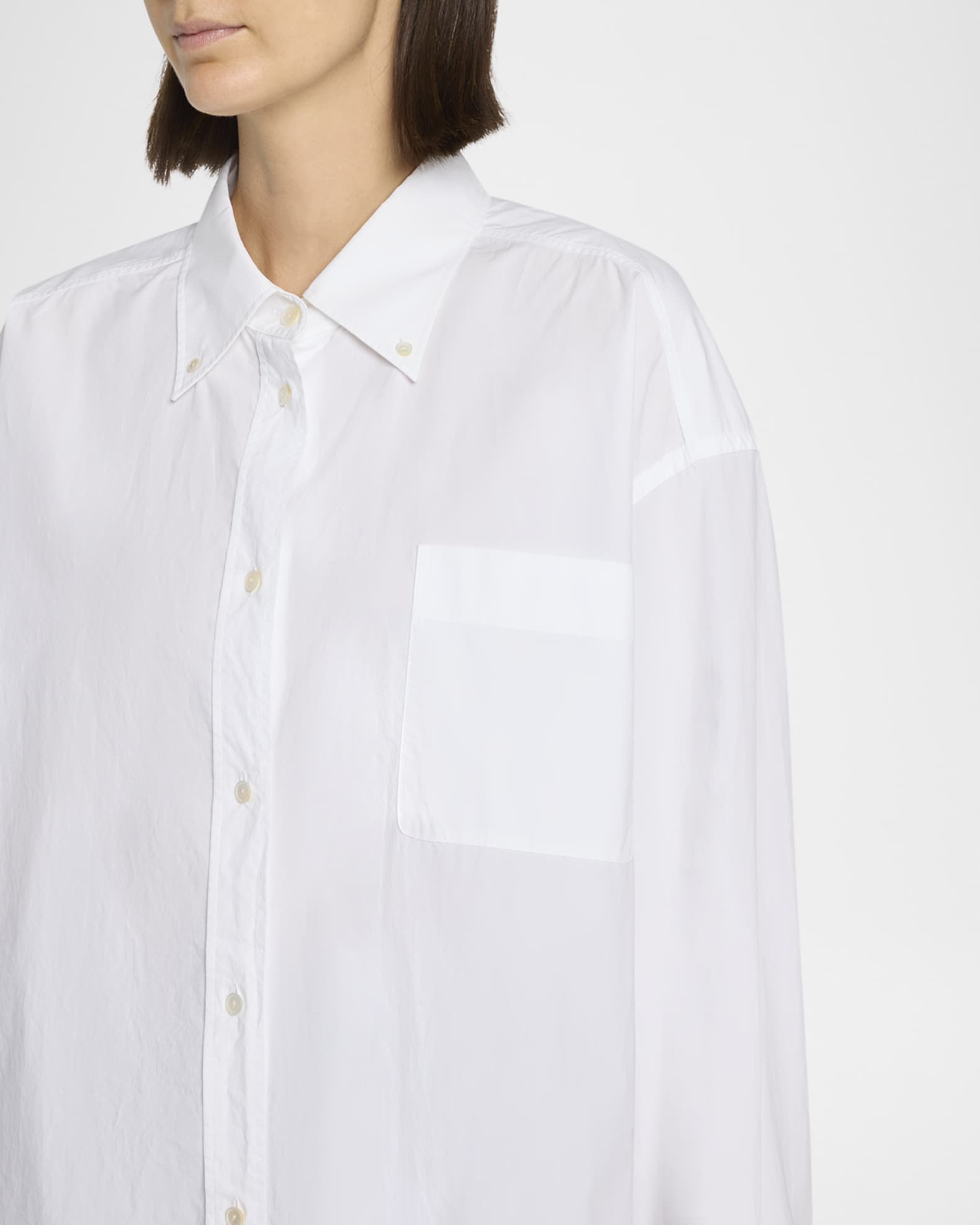 Tシャツ・カットソー [THE ROW] Victoria' shirt THE ROW Victoria Oversized Button-Front Shirt | Neiman Marcus