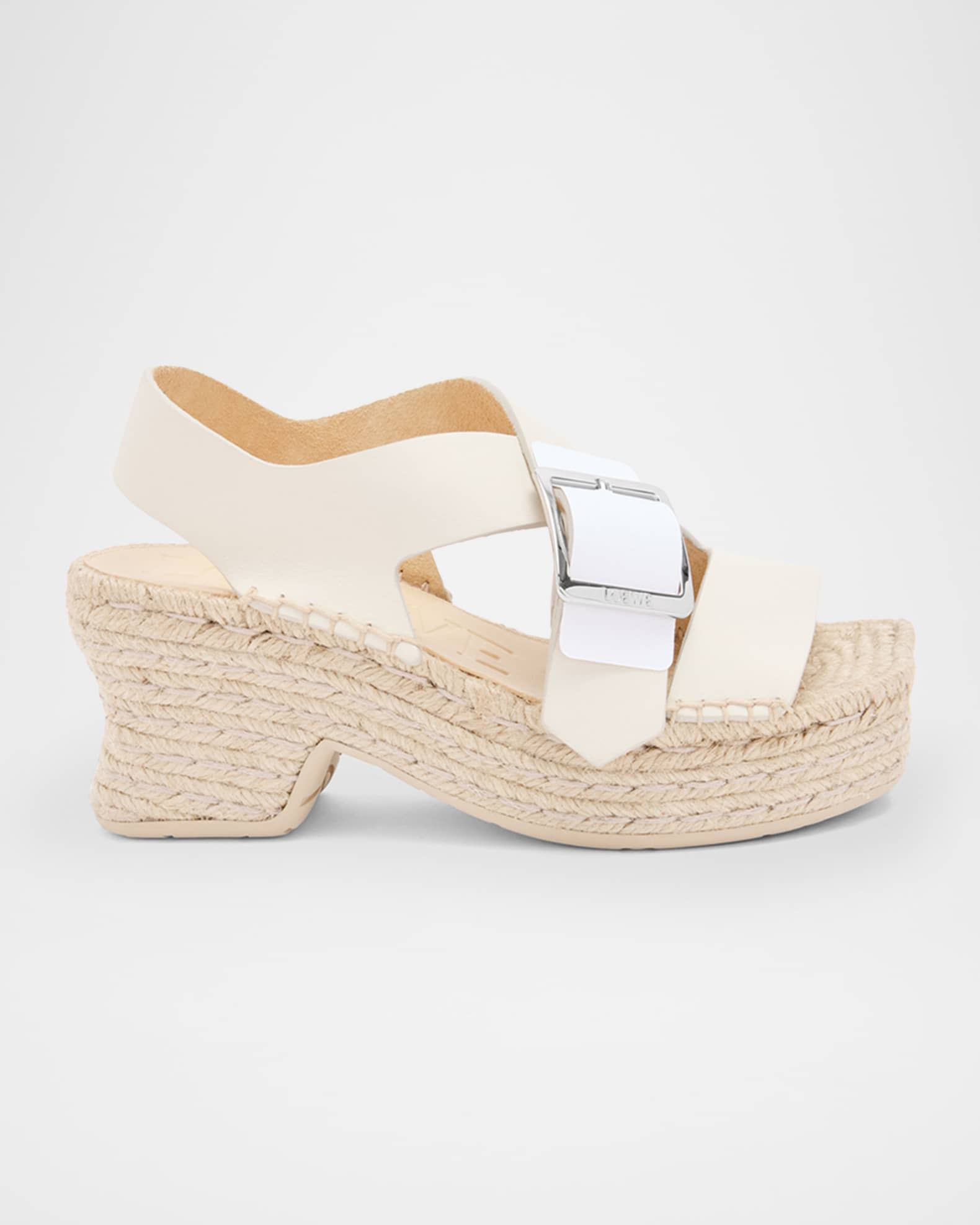 Loewe★素敵！Light Caramel Leather Platform Wedge Sandals Loewe Petal Leather Platform Espadrille Sandals | Neiman Marcus