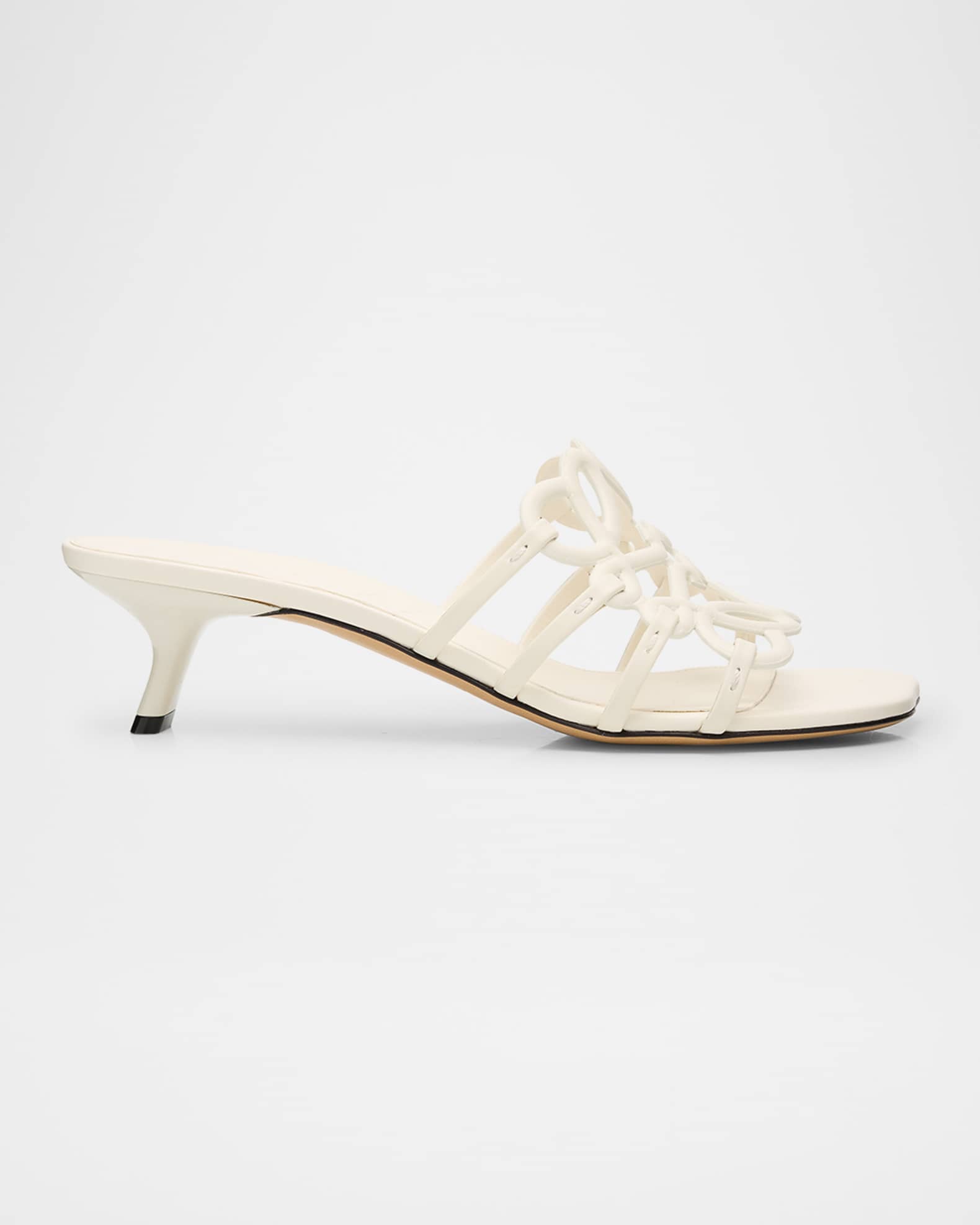 Petal Anagram Leather Caged Mule Sandals 0