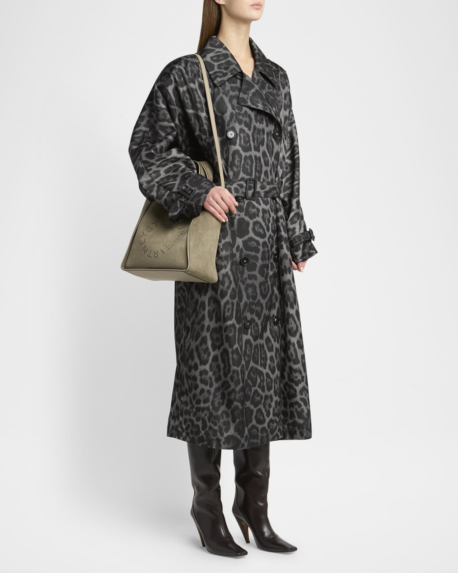 【Stella McCartney】スエード調生地 ロゴ レザー小物＊関税込み Stella McCartney】スエード調生地 ロゴ レザー小物＊関税込み