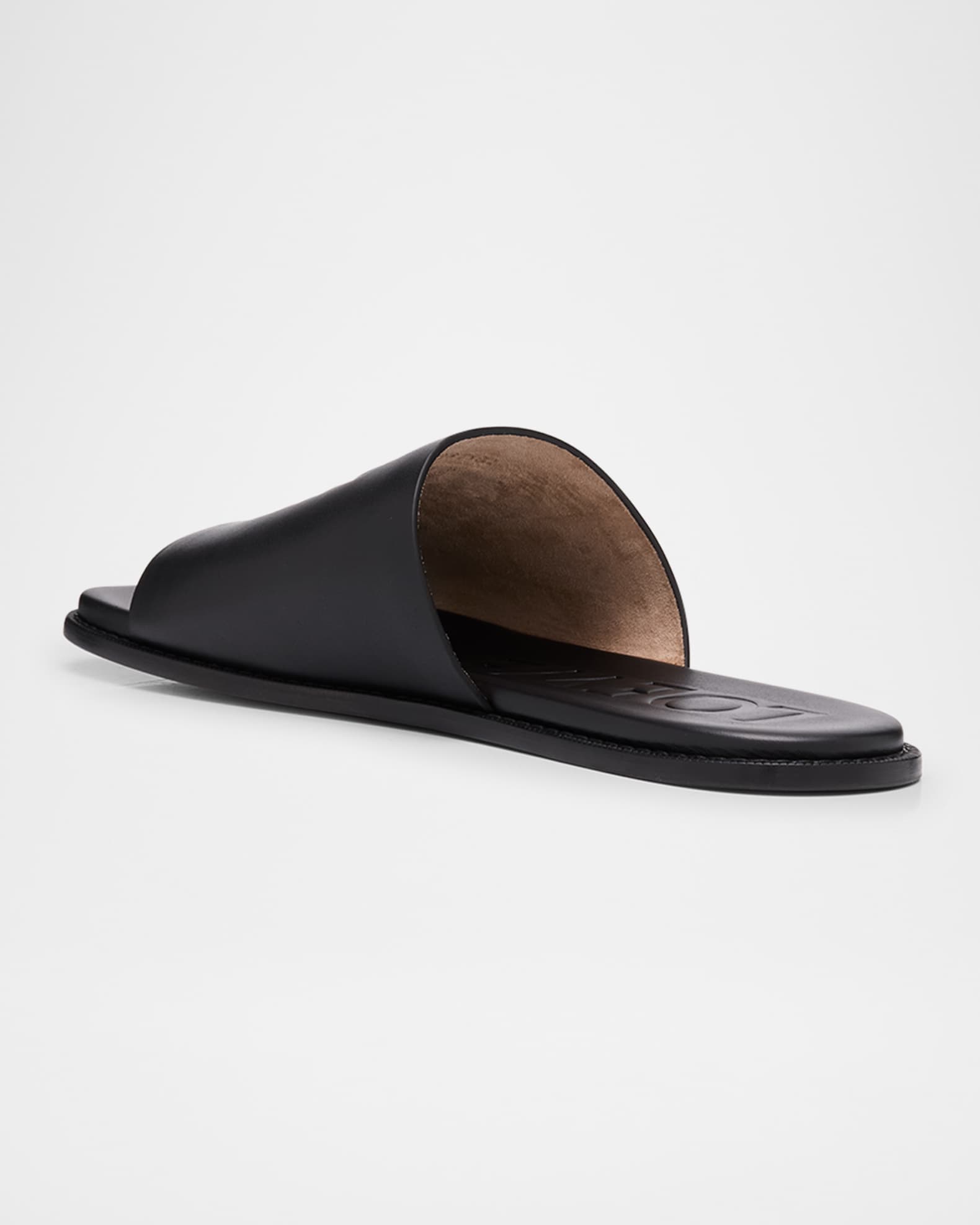 サンダル Loewe Anagram Flex Slide Sandals In Smooth Leather Loewe Men's Flex Anagram Soft Calfskin Slide Sandals
