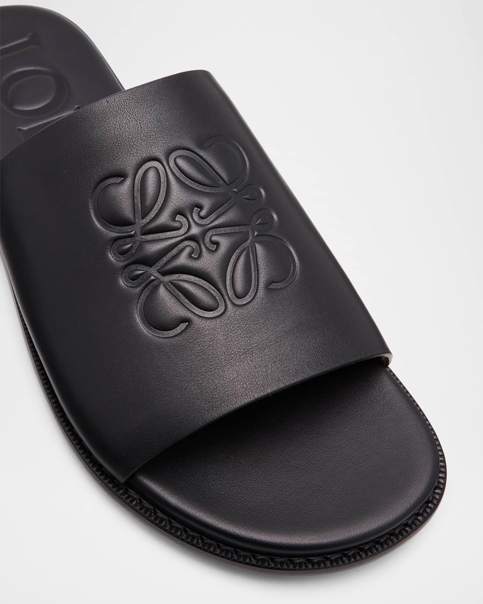 【関税&送料込】Loewe Anagram Flex Slide Sandals In Smooth L Loewe Men's Flex Anagram Soft Calfskin Slide Sandals