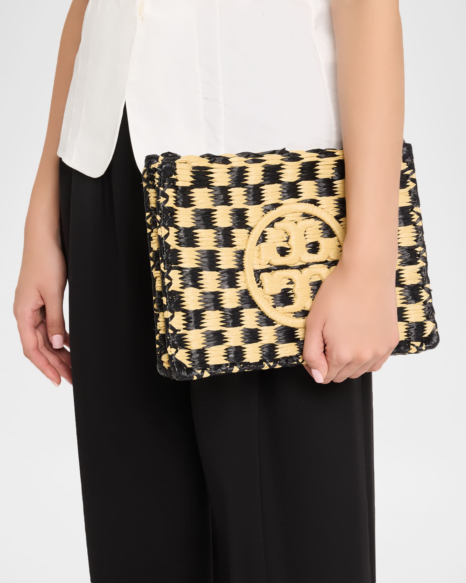 クラッチバッグ Tory Burch 169515.ELLA Clutches Tory Burch Ella Crochet Checkered Clutch Bag | Neiman Marcus