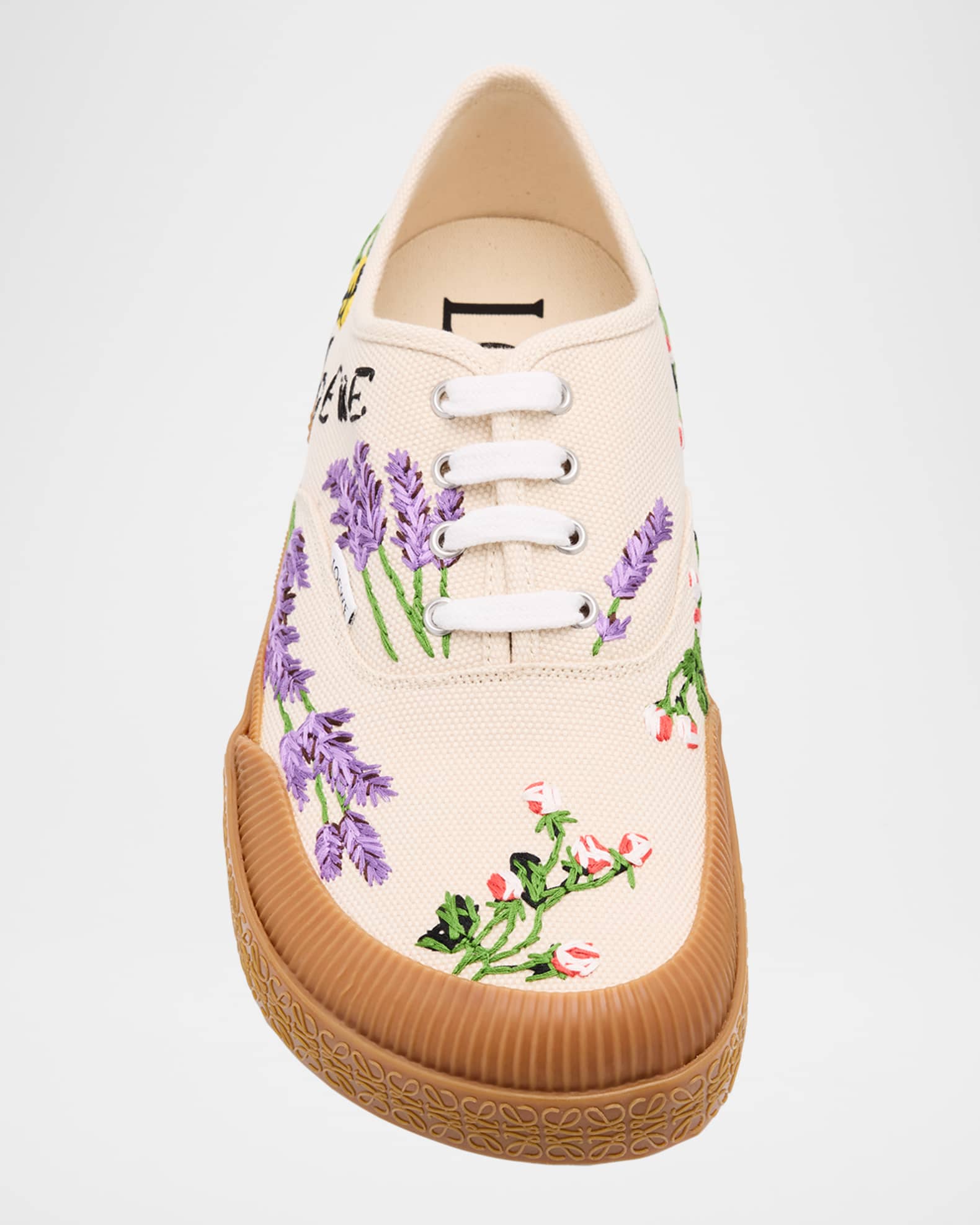 【25AW NEW】LOEWE_men / Terra Vulca 刺繍キャンバススニーカー Terra Vulca sneaker in embroidered canvas Beige - LOEWE