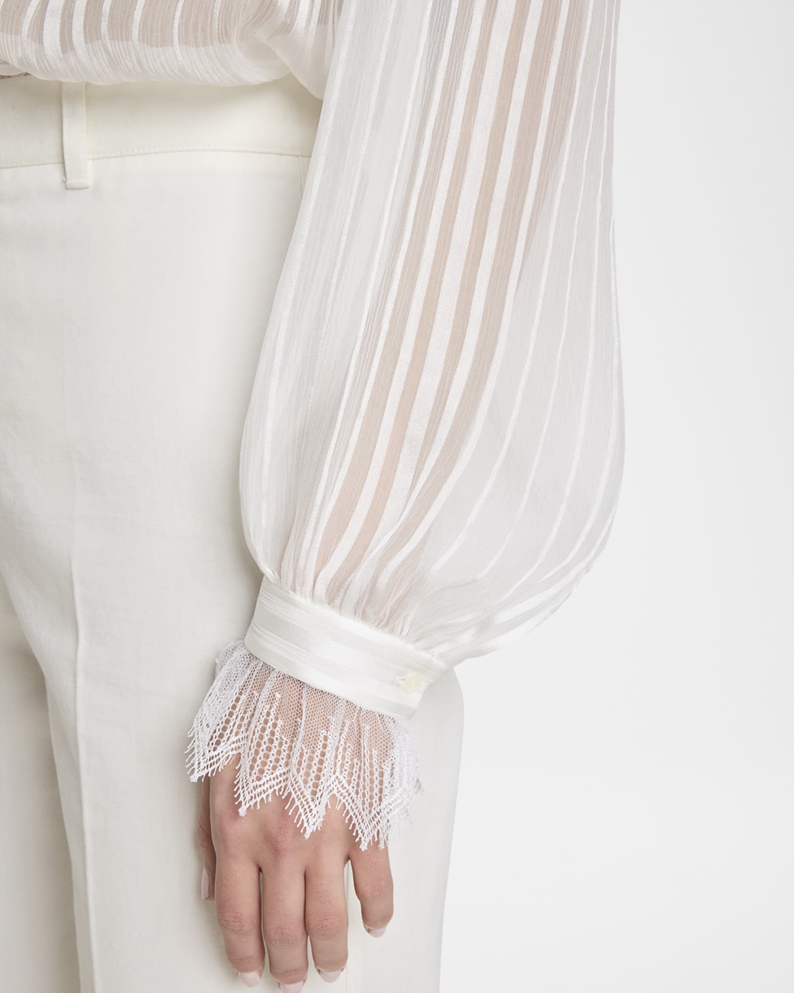 Vintage Chloe Silk Ruffle Blouse Beige - Etsy