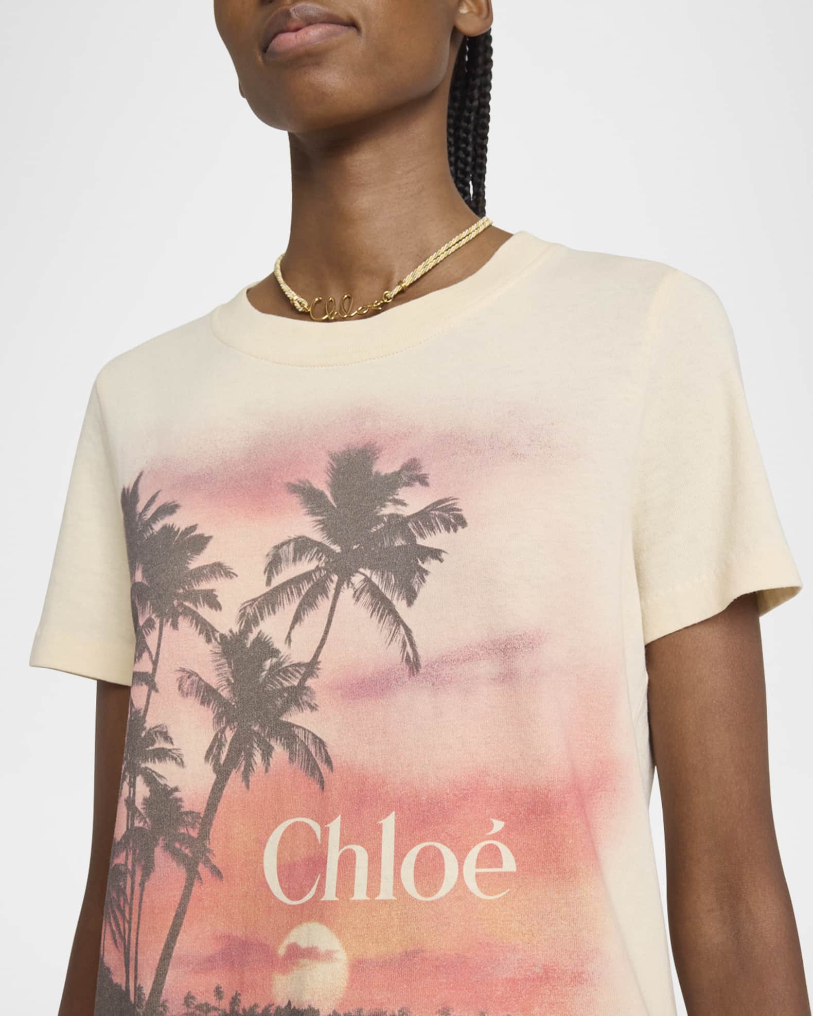 Chloe Logo Sunset Short-Sleeve T-Shirt | Neiman Marcus