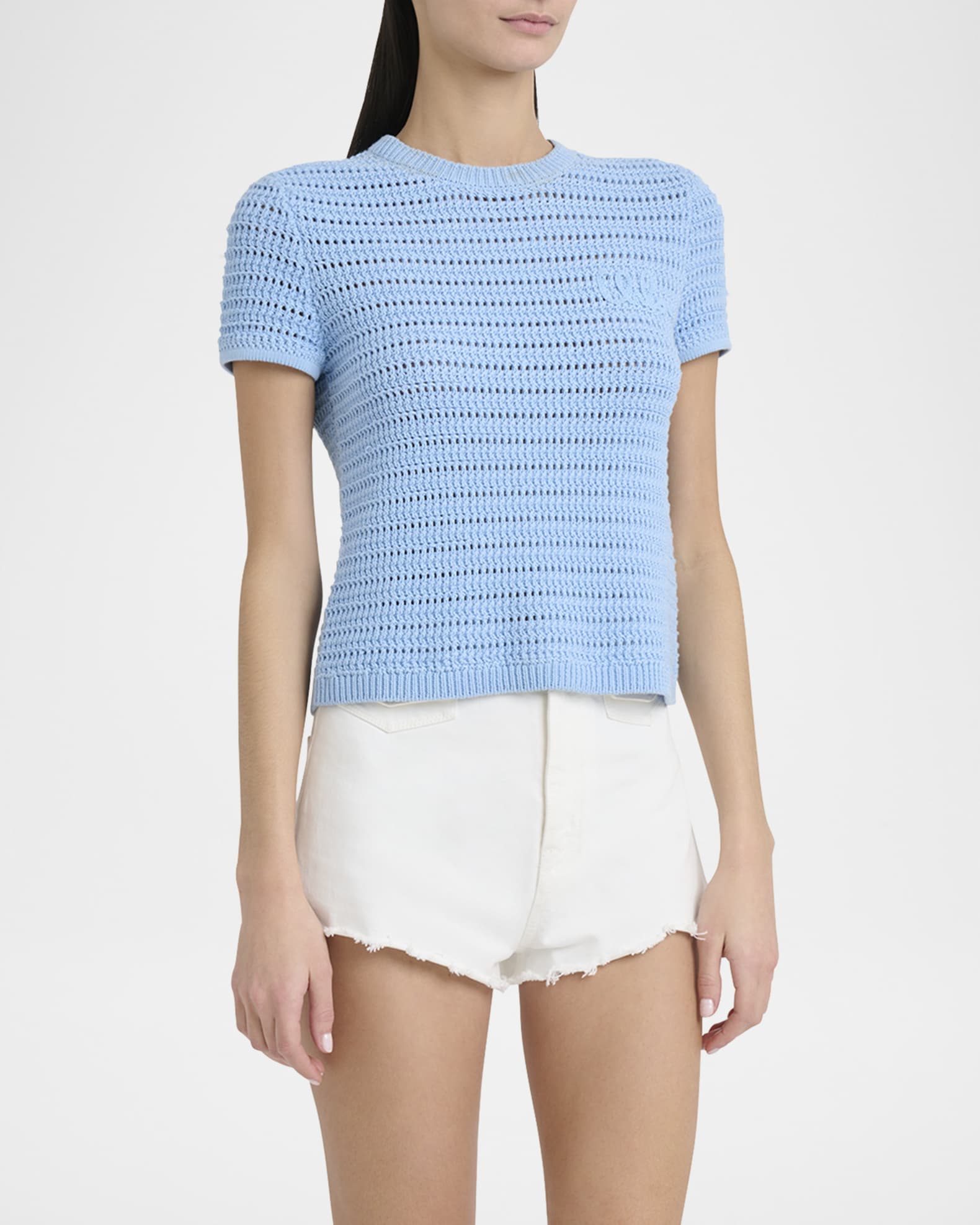 【翌日発送可能】 Open-Knit Chloe Logo Marcus Neiman | Top Embroidered ニット/セーター