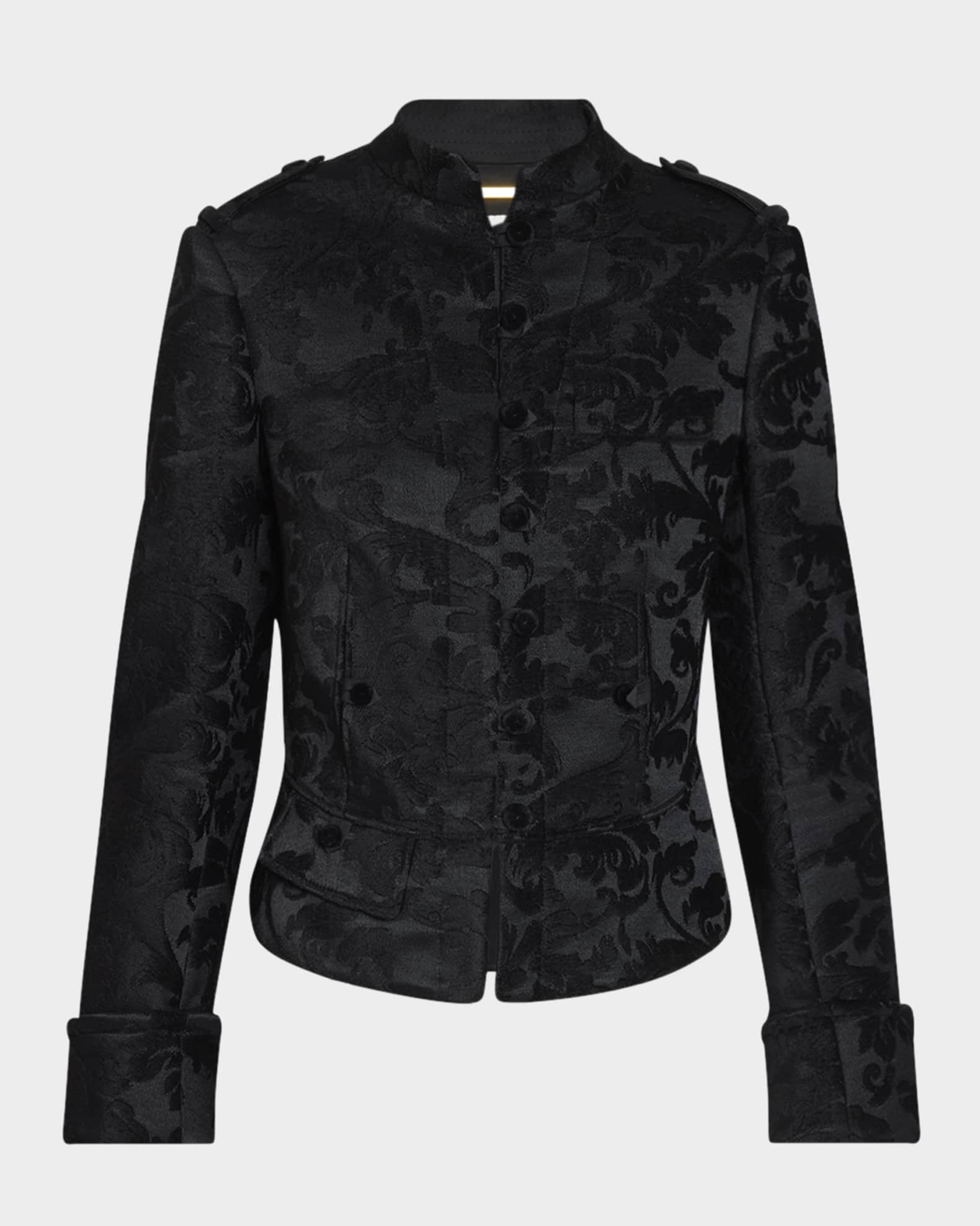 Chloe Jacquard Velvet Single-Breasted Jacket | Neiman Marcus