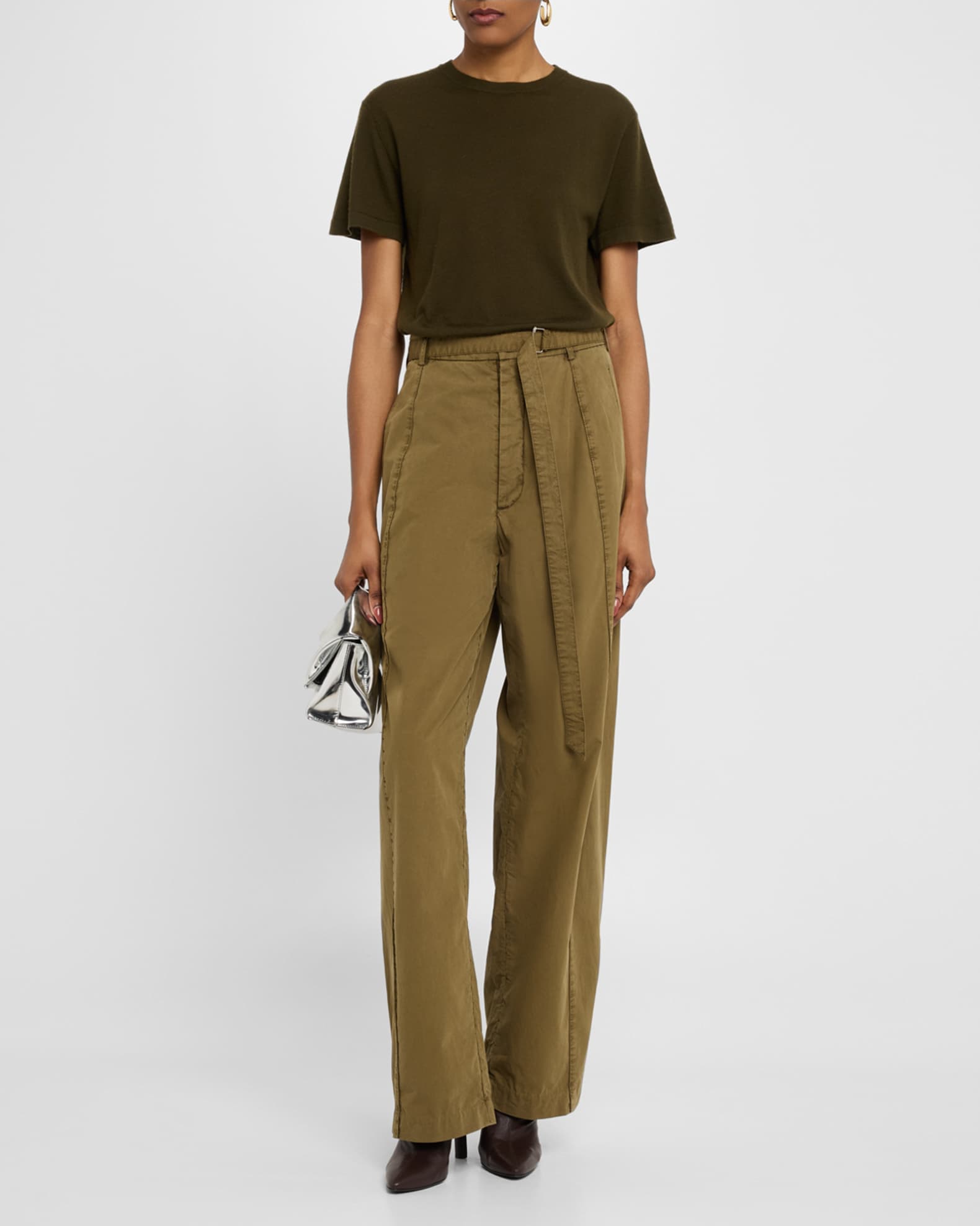 Belted Drop Waist Pants 1