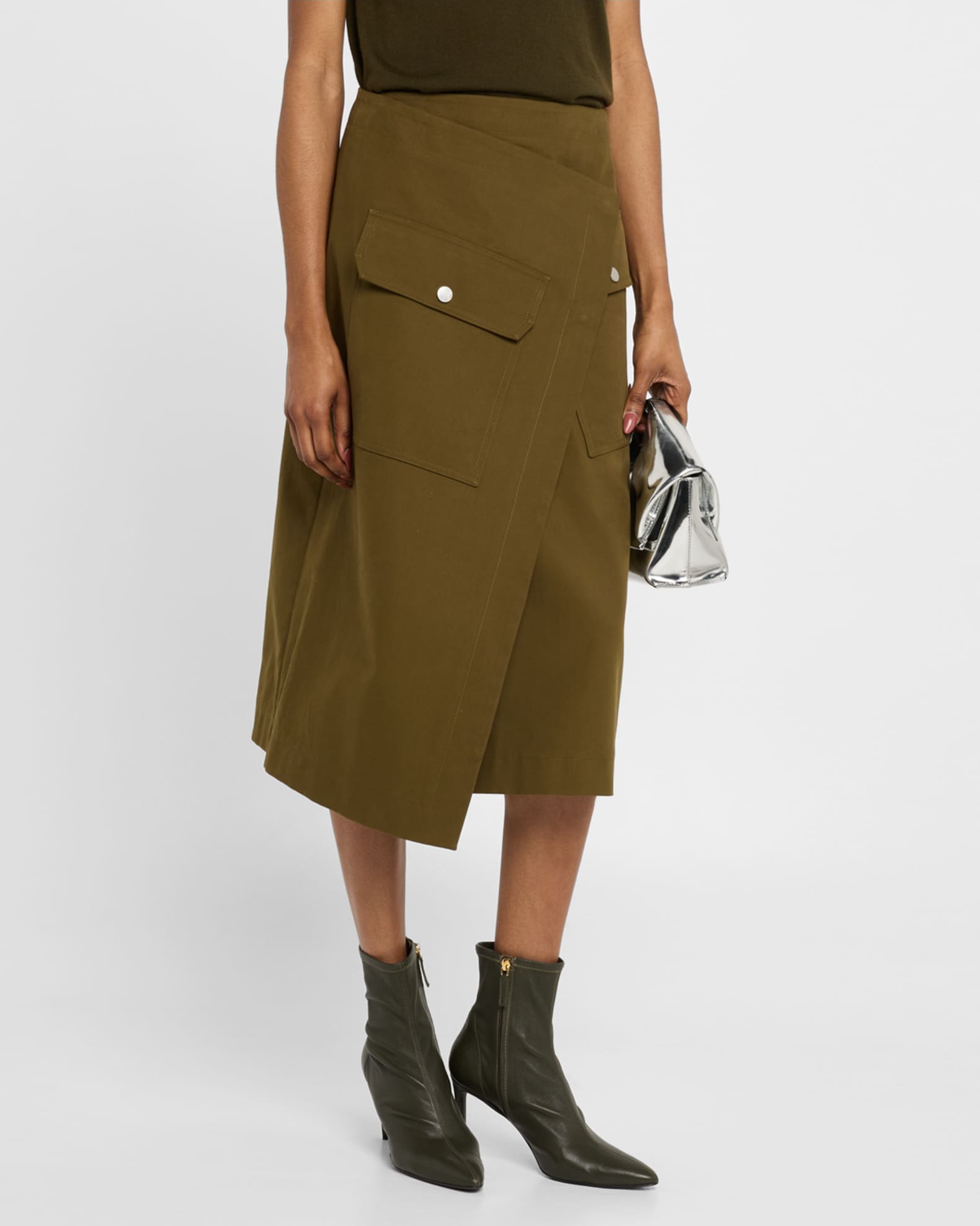★Porta★ PADDED VELCRO CARGO WRAP SKIRT BLACK 24WT16 Co Cargo Wrap Skirt | Neiman Marcus