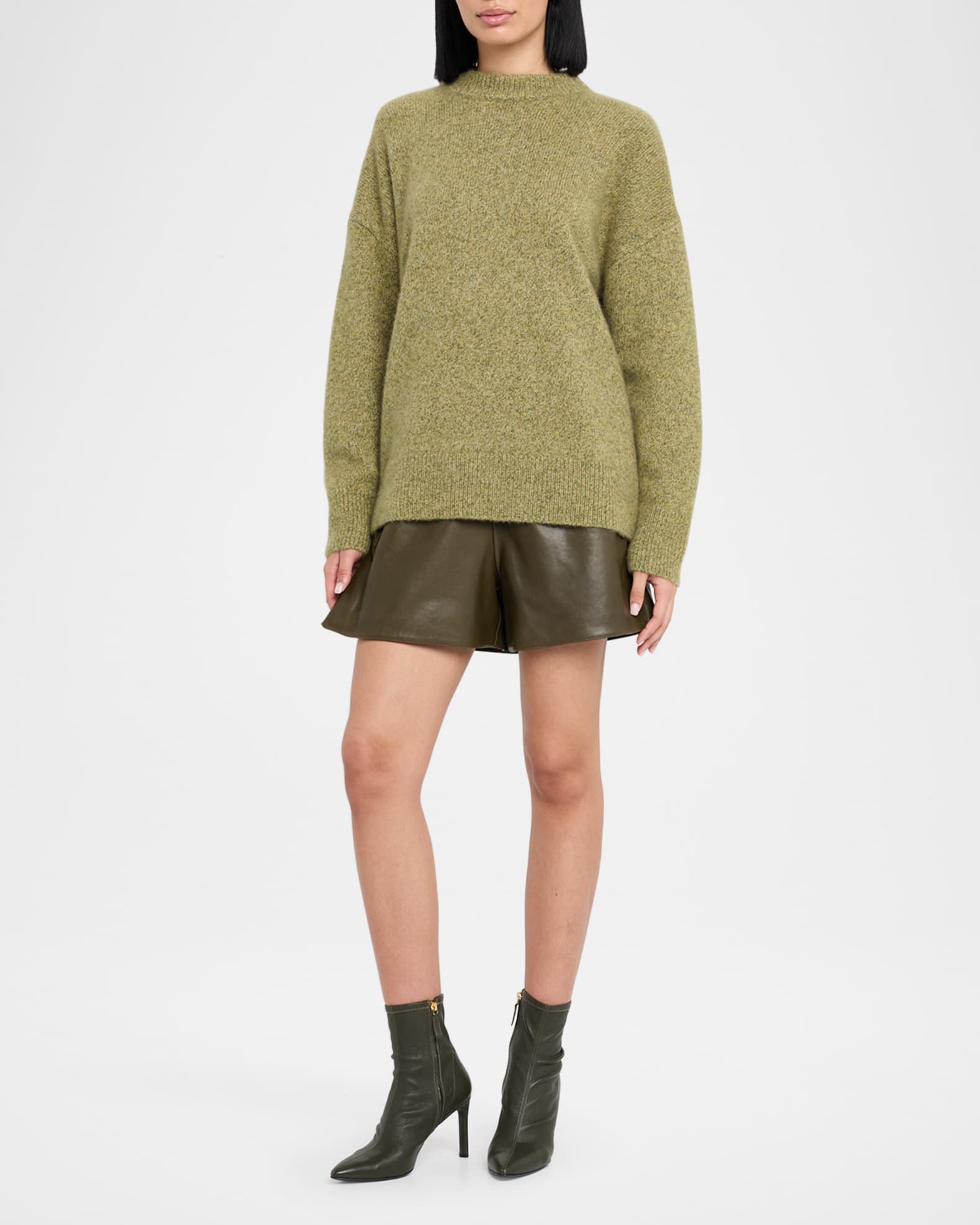 Cashmere-Silk Crewneck Pullover 1