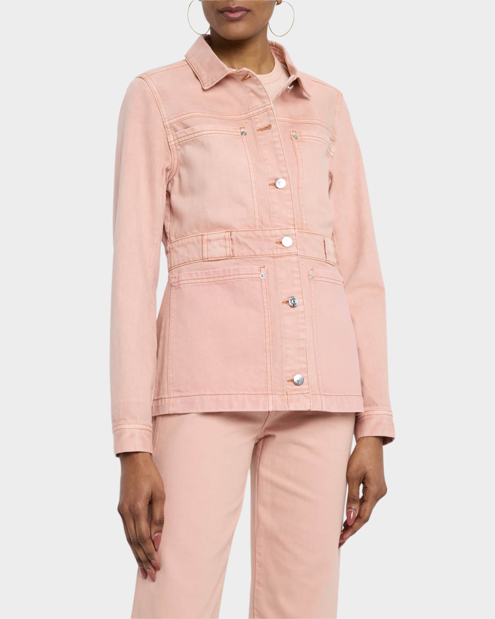 Veronica Beard Marvin Denim Utility Jacket | Neiman Marcus