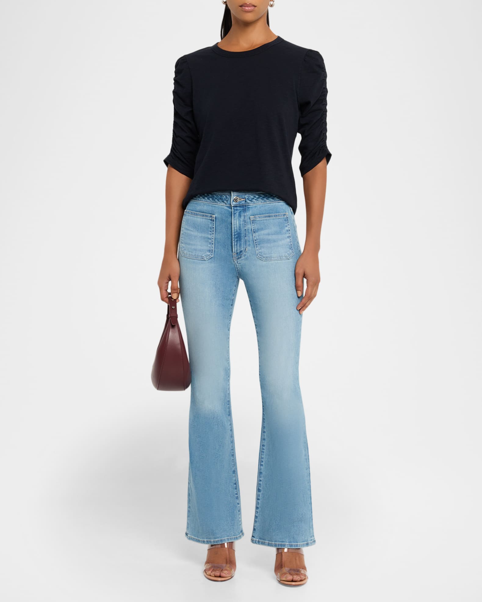 Waldorf Ruched-Sleeve Tee