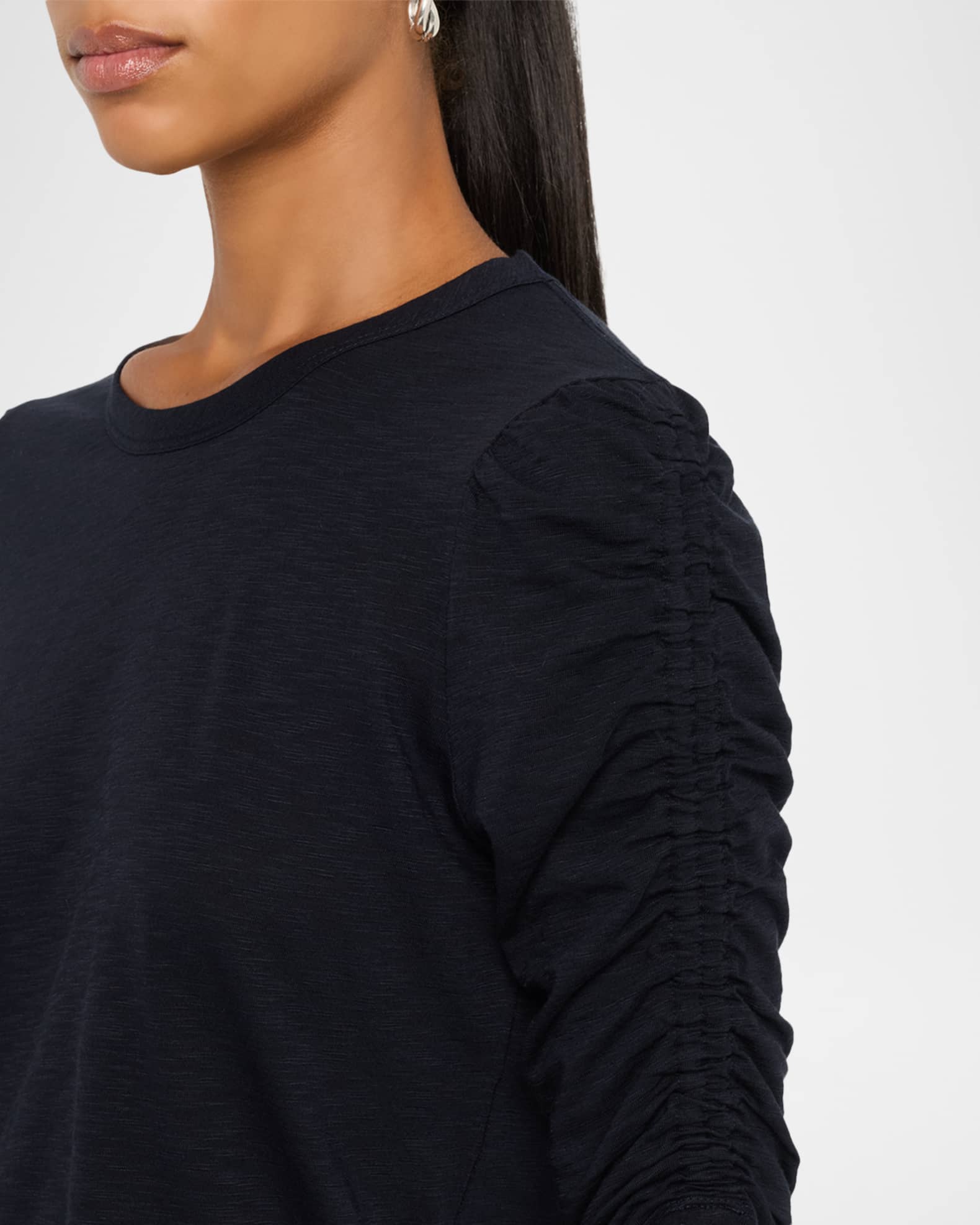 Waldorf Ruched-Sleeve Tee