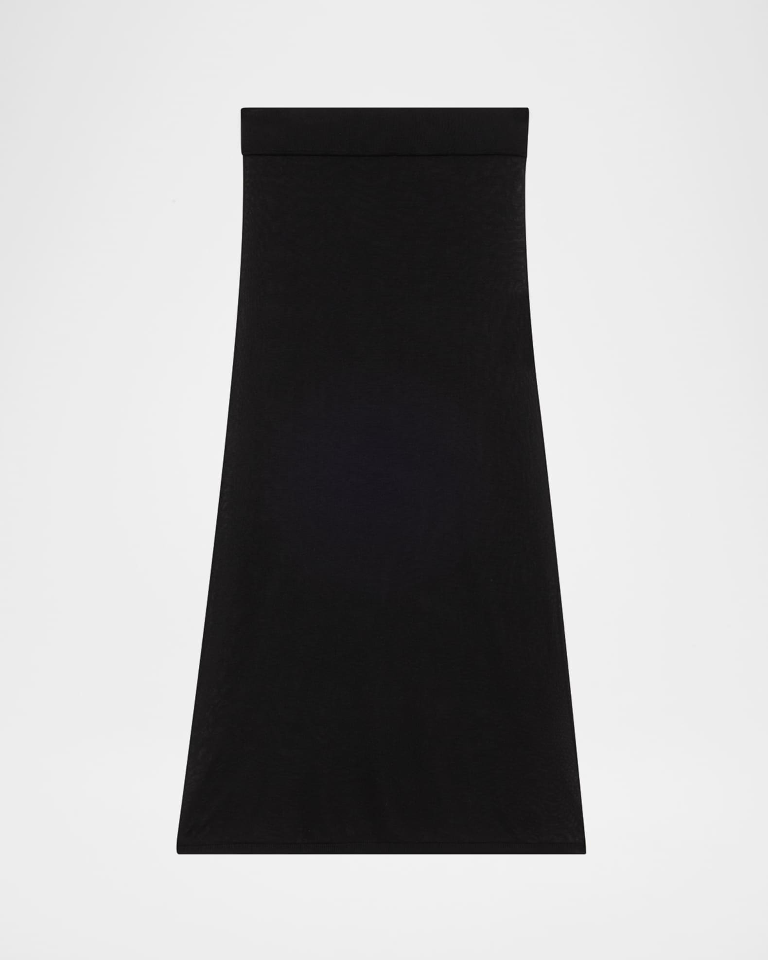 Sheer Knit Maxi Skirt 0