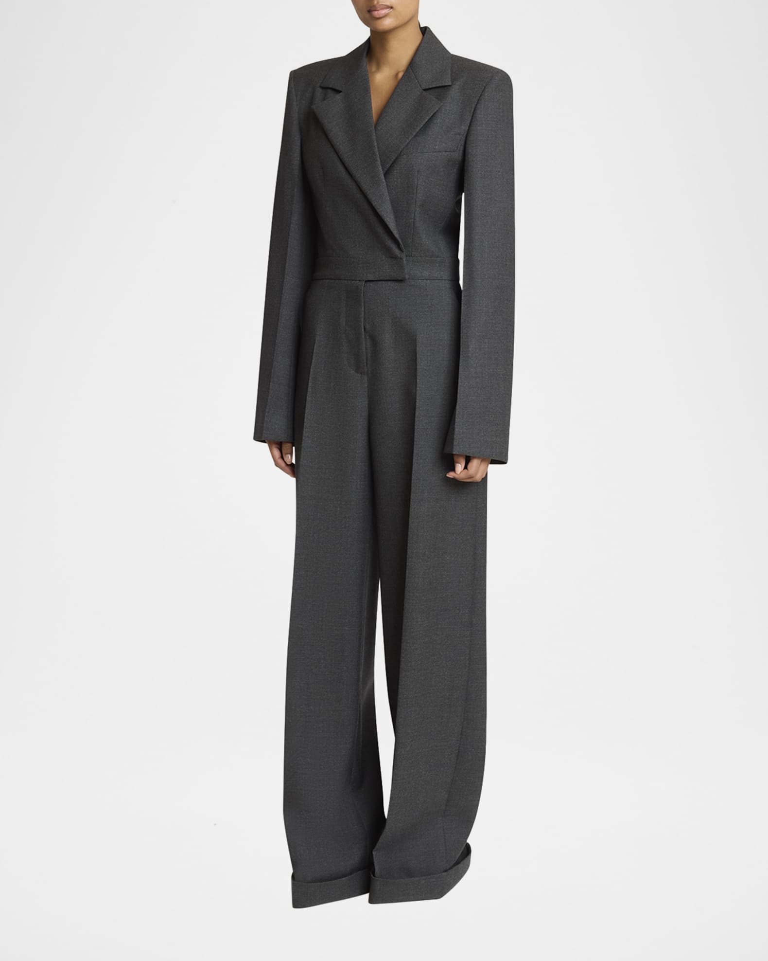 【関税&送料込】Givenchy Givenchy Dark Grey Wool Wide Trouse Givenchy Wide-Leg Tailored Trousers – Cettire