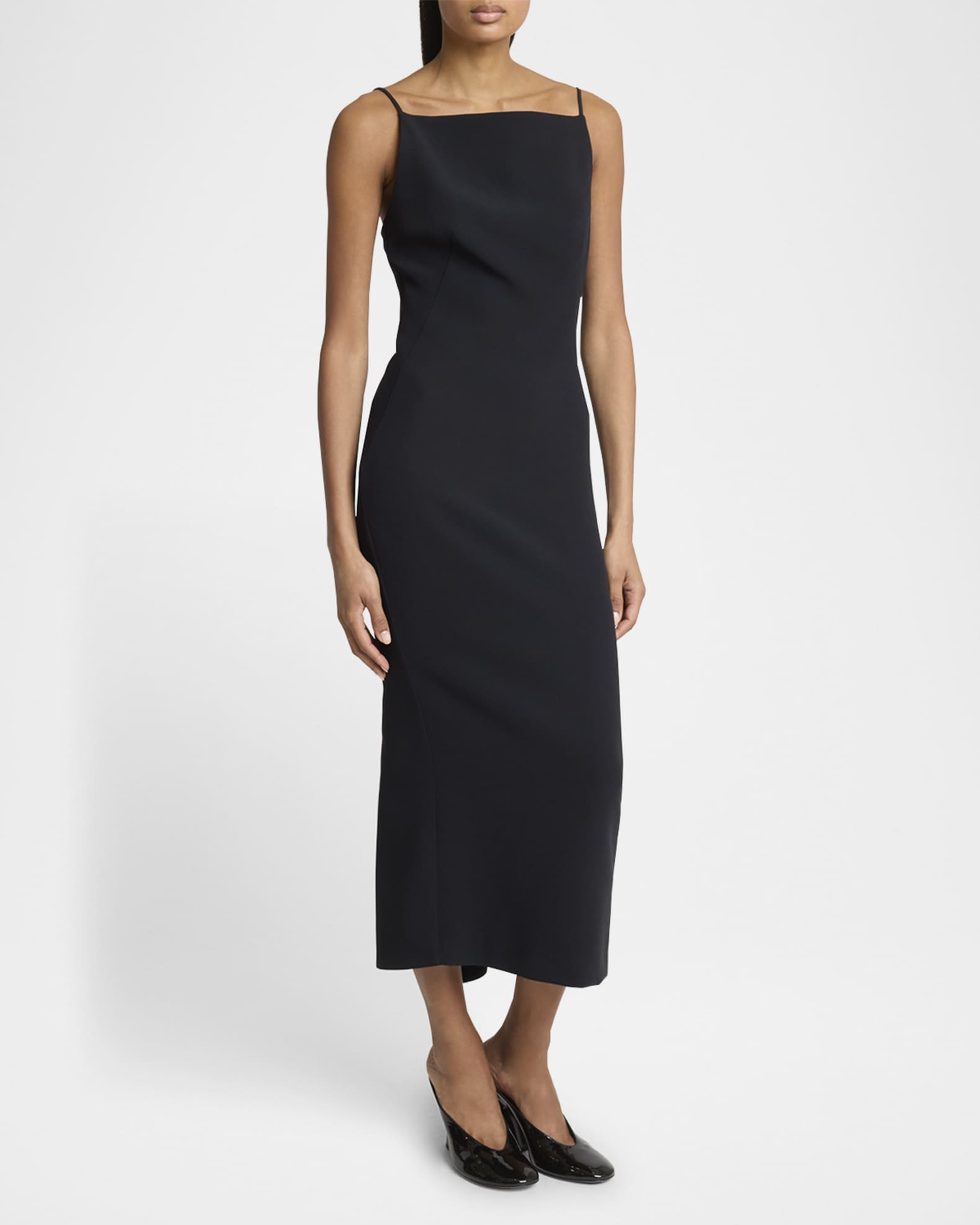 Givenchy Square-Neck Sleeveless Midi Dress | Neiman Marcus