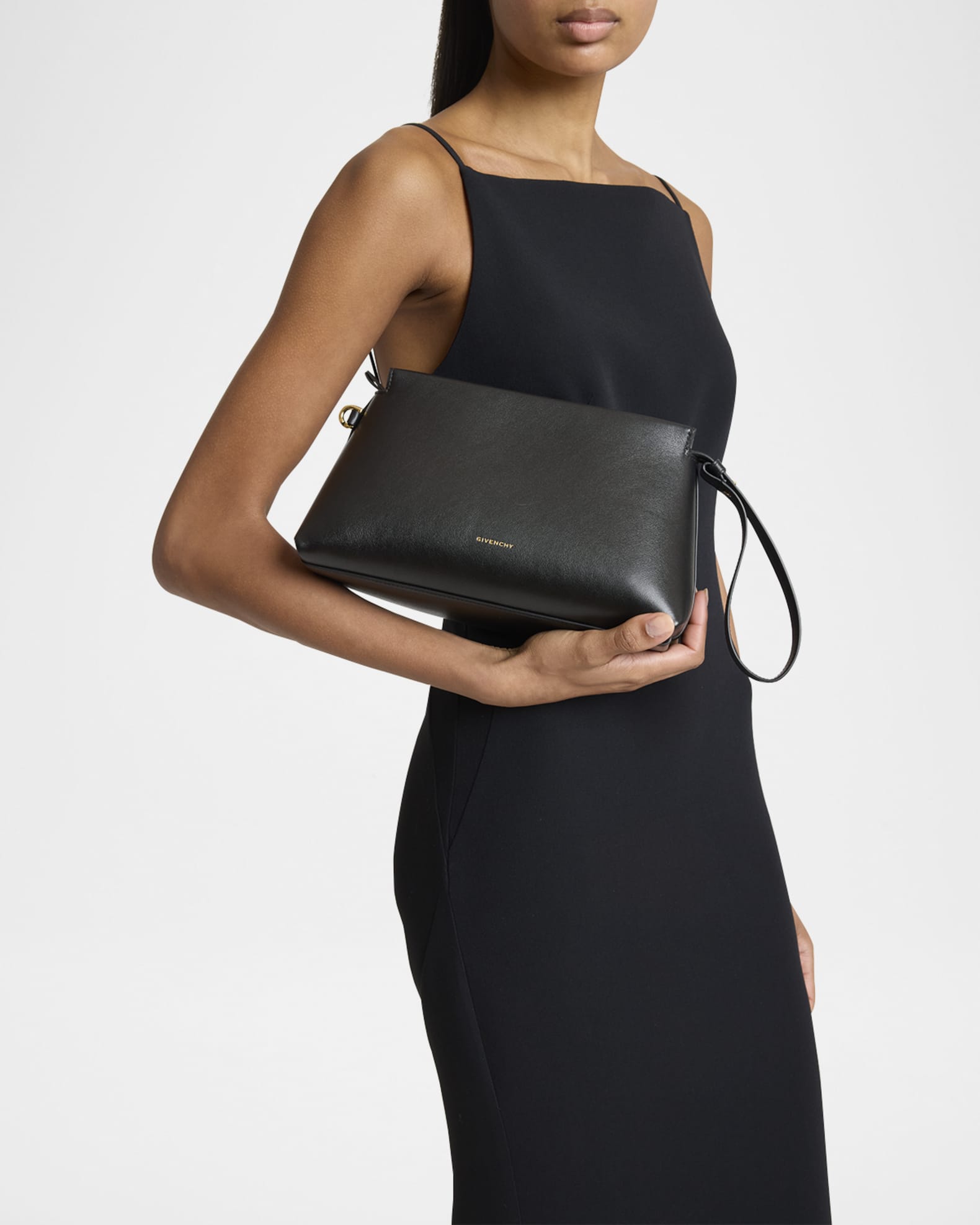 Givenchy Day Wristlet Pouch Bag in Grain Leather | Neiman Marcus