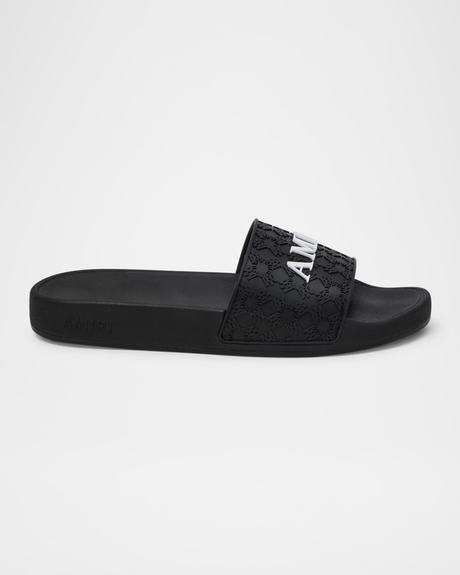 AMIRI♡ MA Quad キャンパス プールスライド Amiri MA Quad Pool Slide Sandals | Neiman Marcus