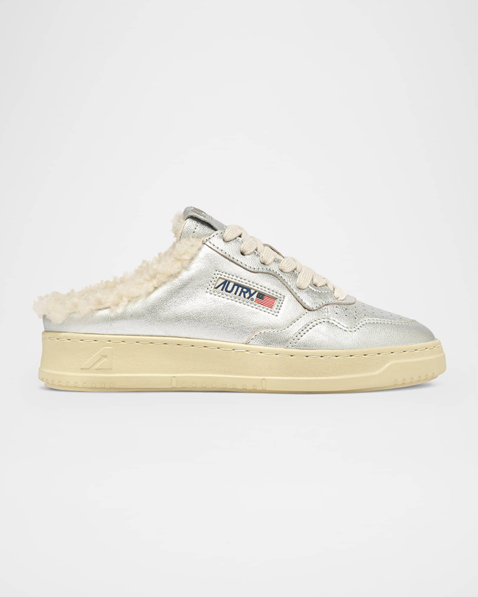 Medalist Shearling-Lined Sneaker Mules 0