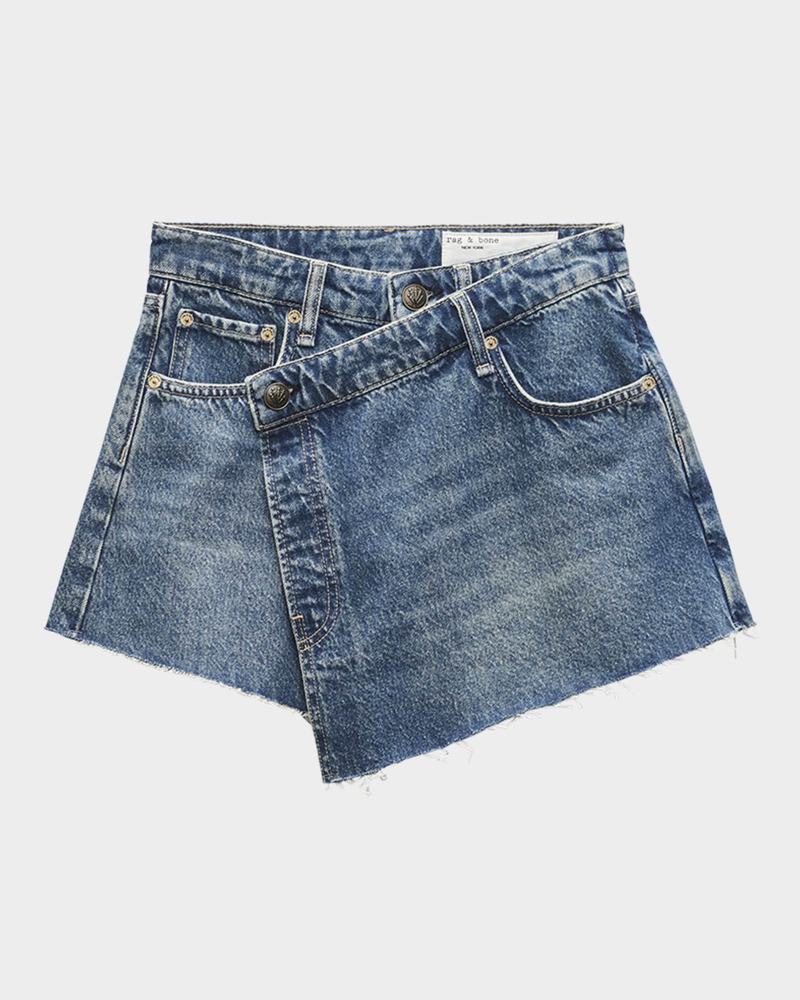 Belina Crossover Denim Skort 0