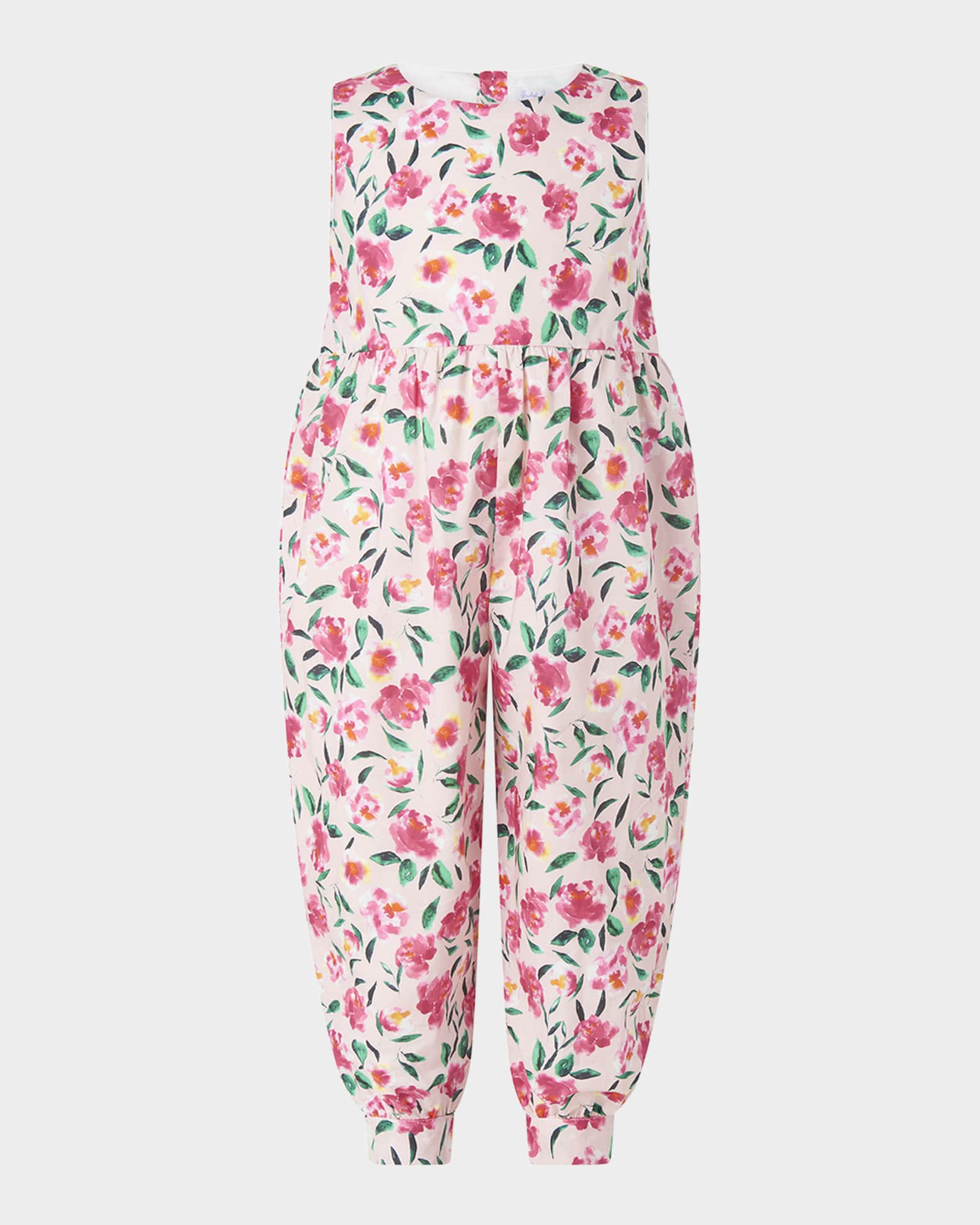 Girl's Posy Floral Sleeveless Jumpsuit, Size 2-10 0