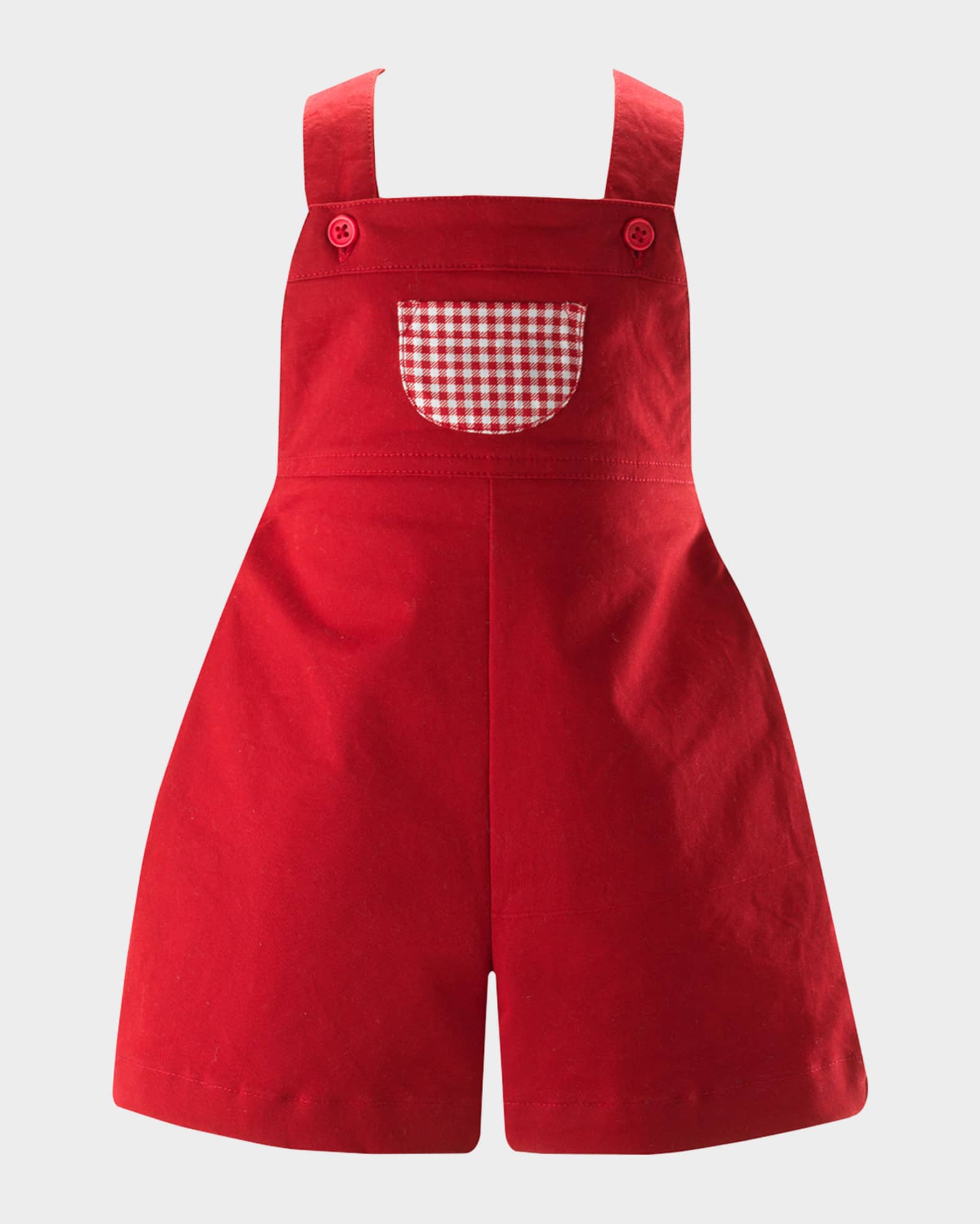 Love Henry Baby Boys Roy Dungaree - Red Gingham (Size NB-2)