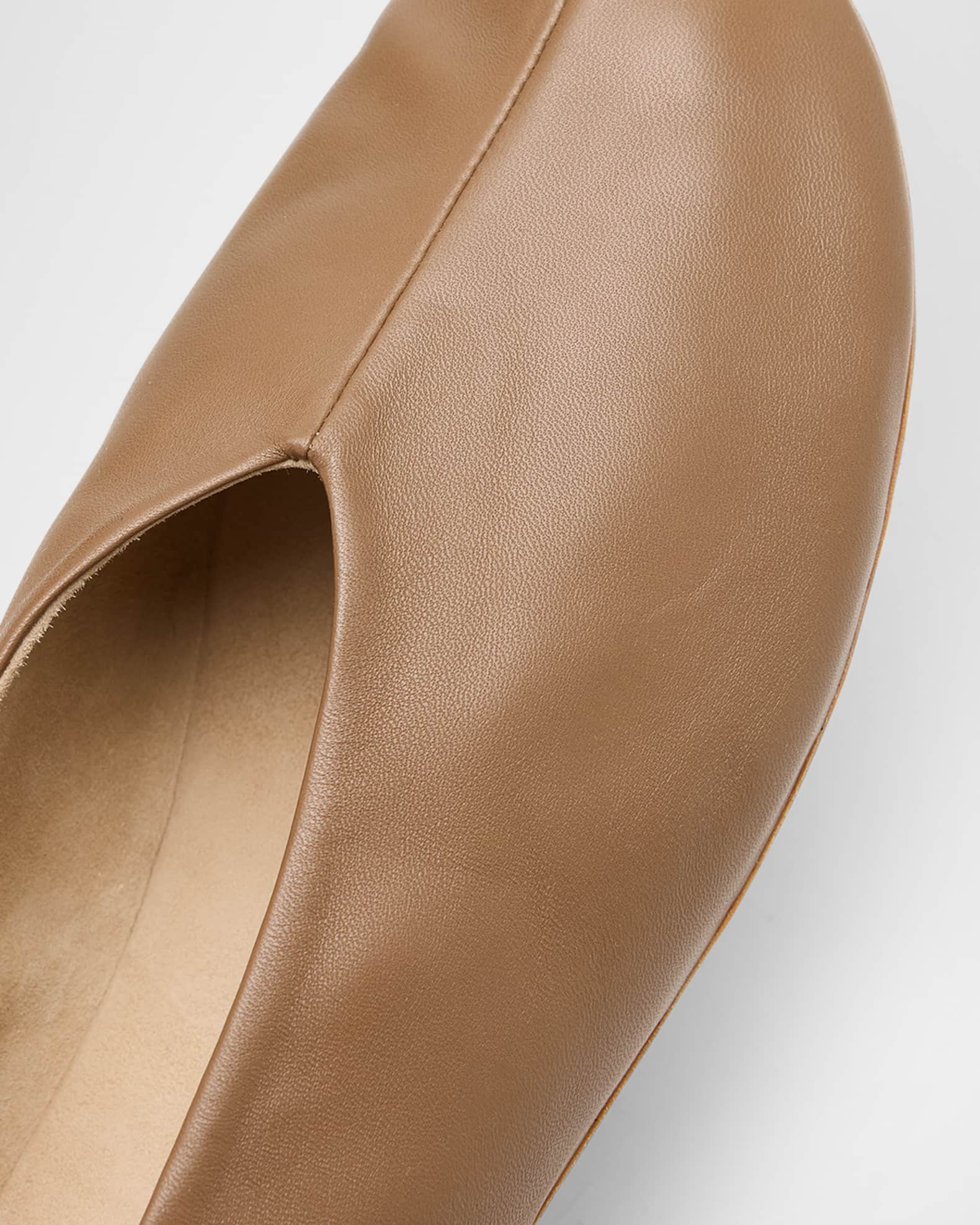 THE ROW Stella Lambskin Ballerina Slippers | Neiman Marcus
