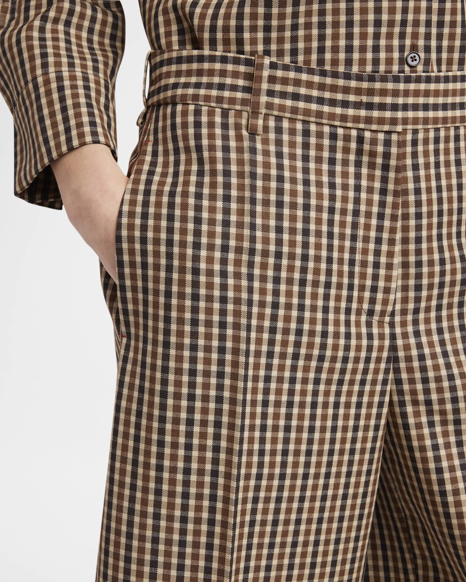 【Jil Sander】 Wool plaid pattern short pants Jil Sander Wool Plaid Pattern Short Pants | THE LIST