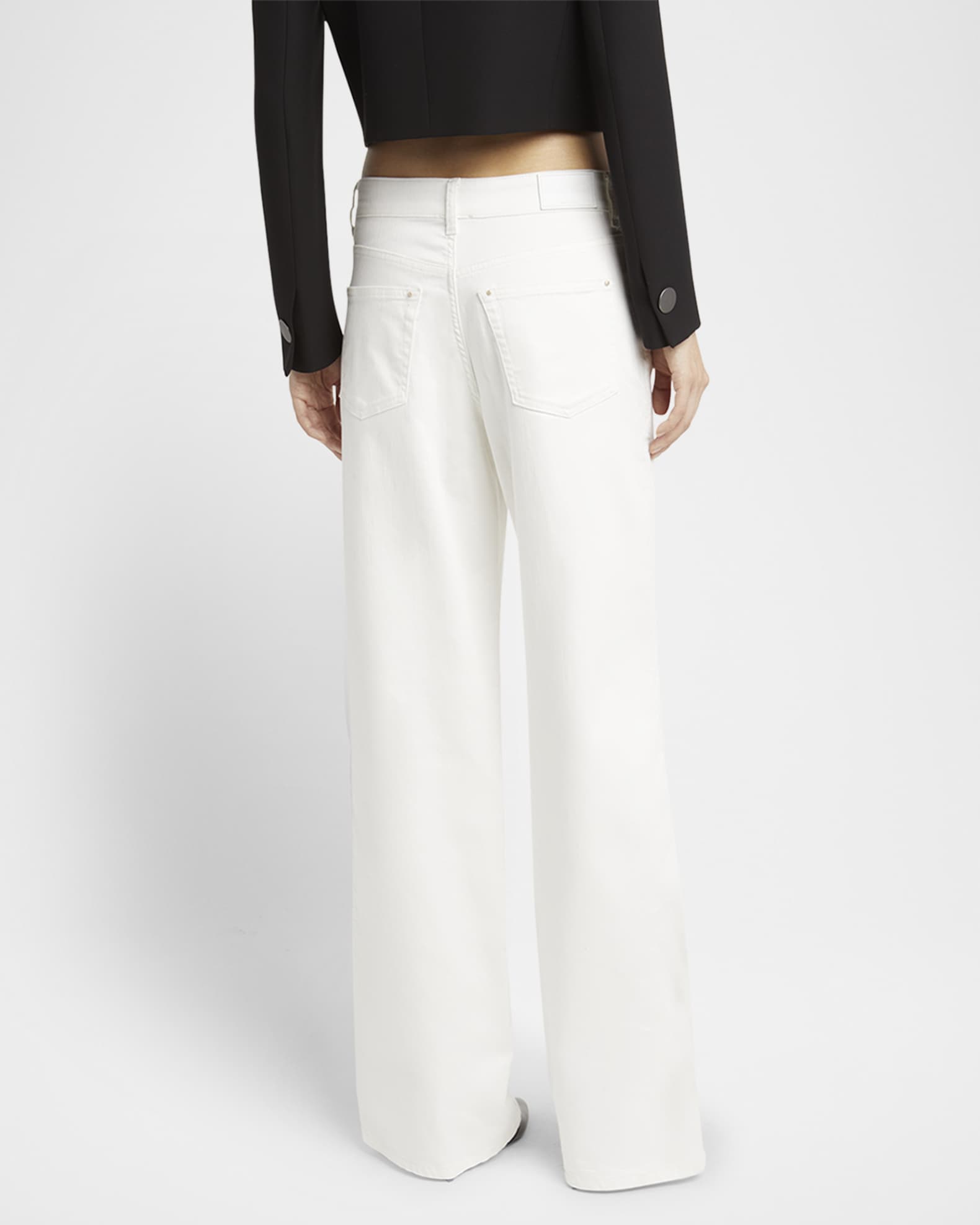 Giorgio Armani Wide Leg Stretch-Cotton Jeans | Neiman Marcus