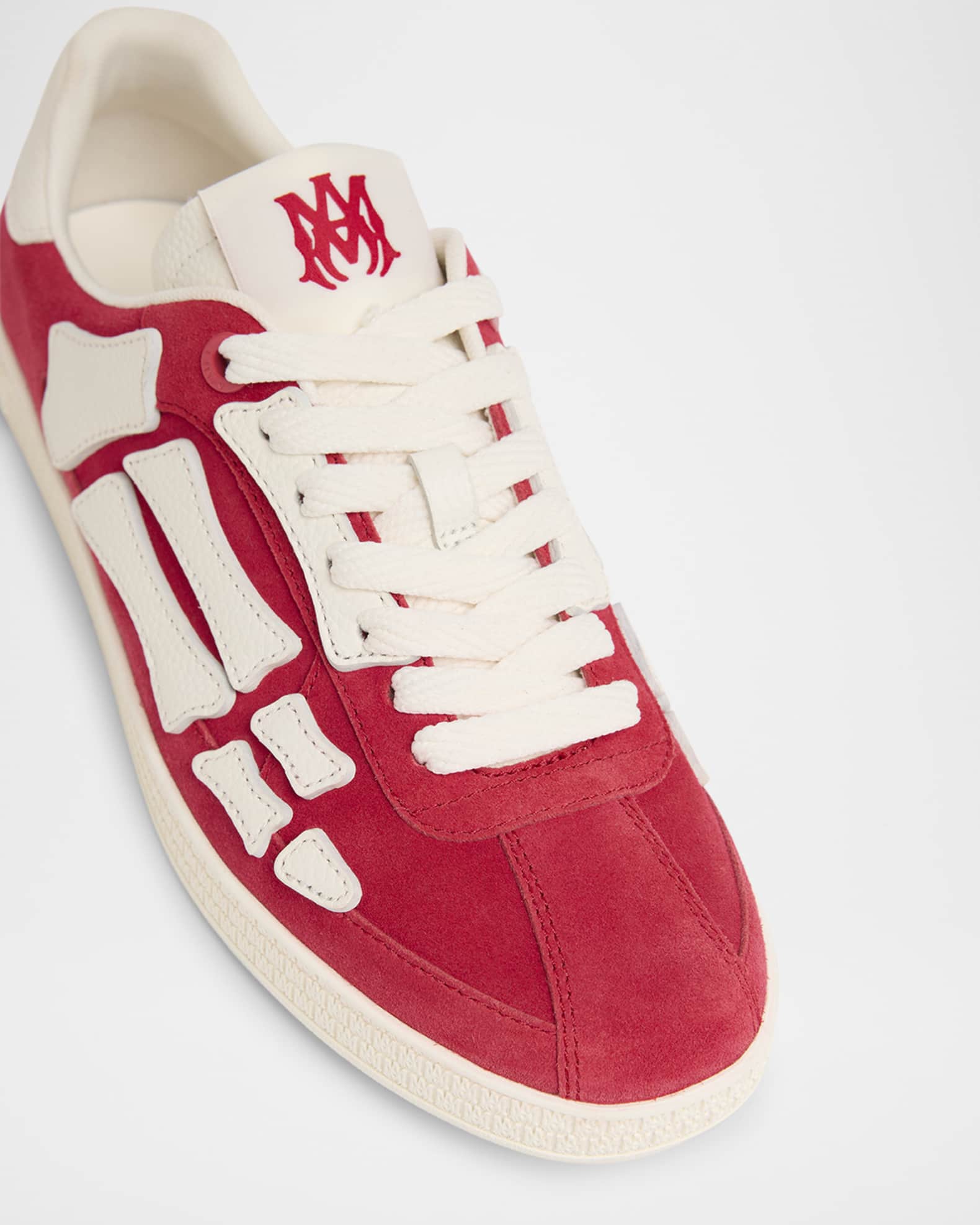 Amiri Men's Pacific Bones Suede Low-Top Sneakers | Neiman Marcus